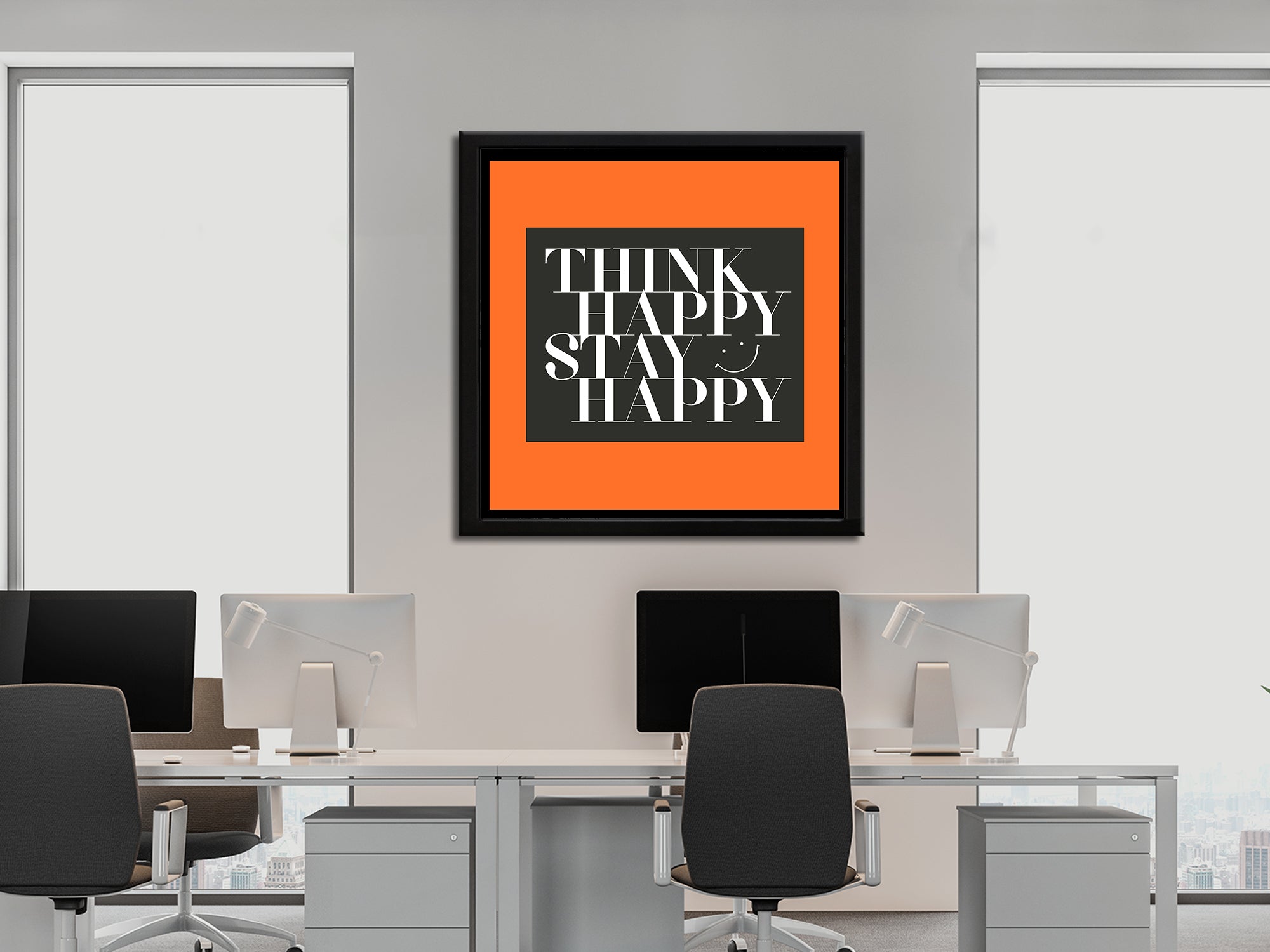 Think Happy - Inspiring - Canvas Wall Art