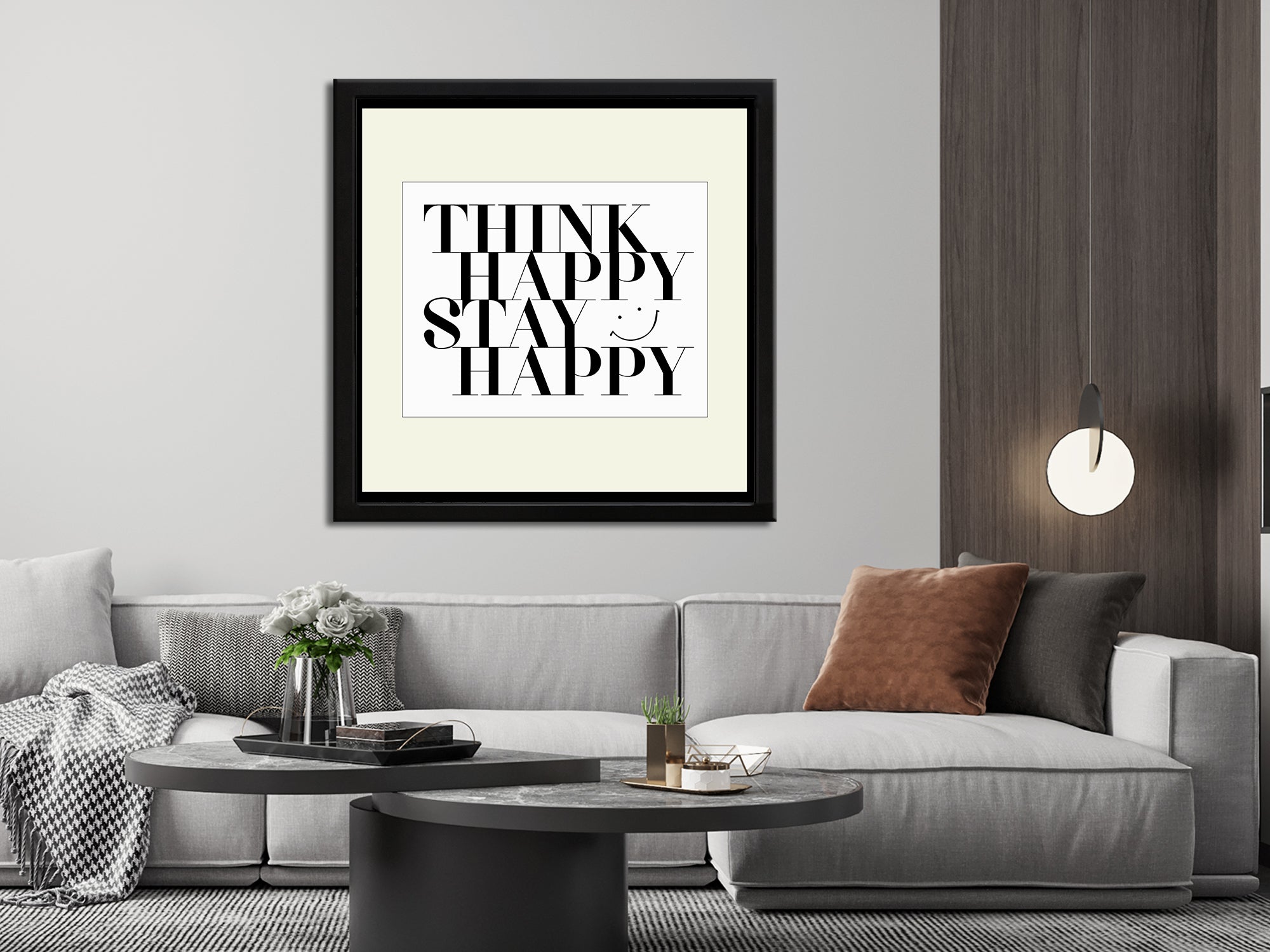 Think Happy - Inspiring - Canvas Wall Art