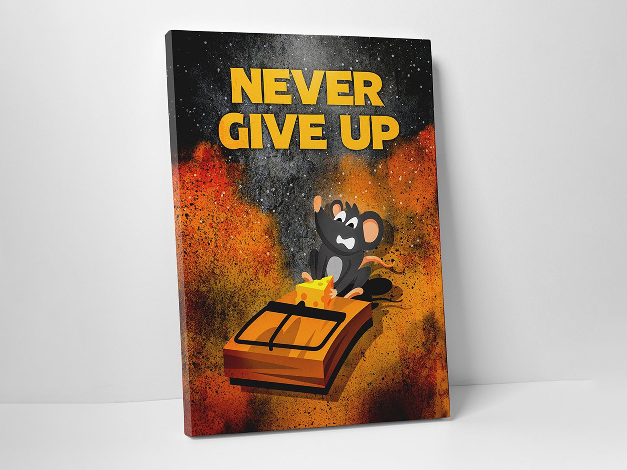 Never Give Up - Motivational - Canvas Wall Art