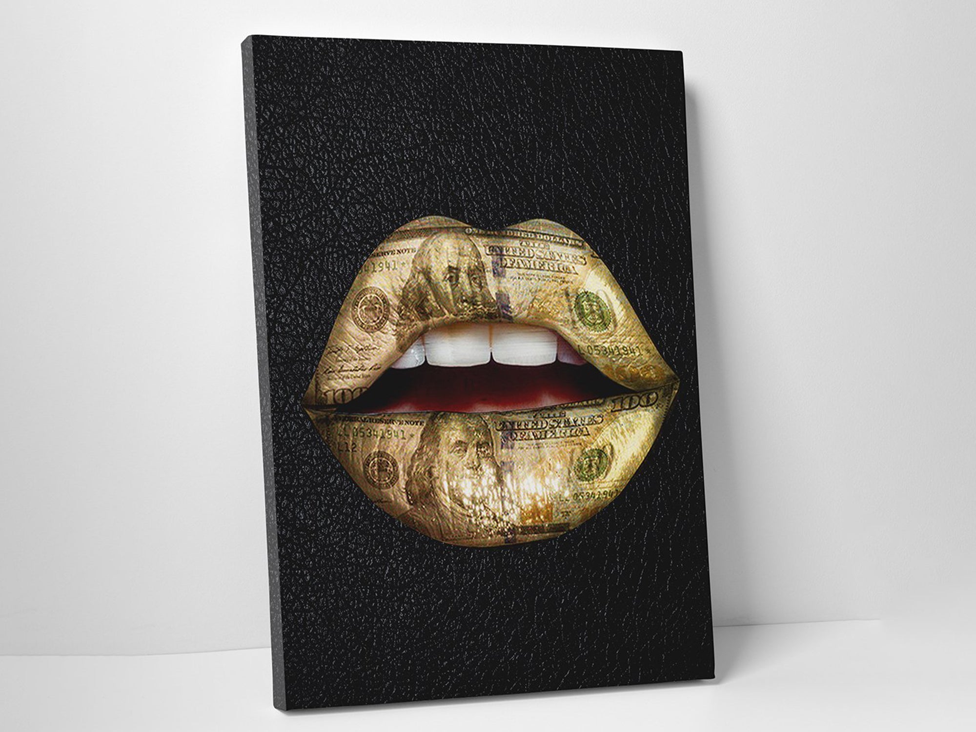 Money Lips Canvas Art