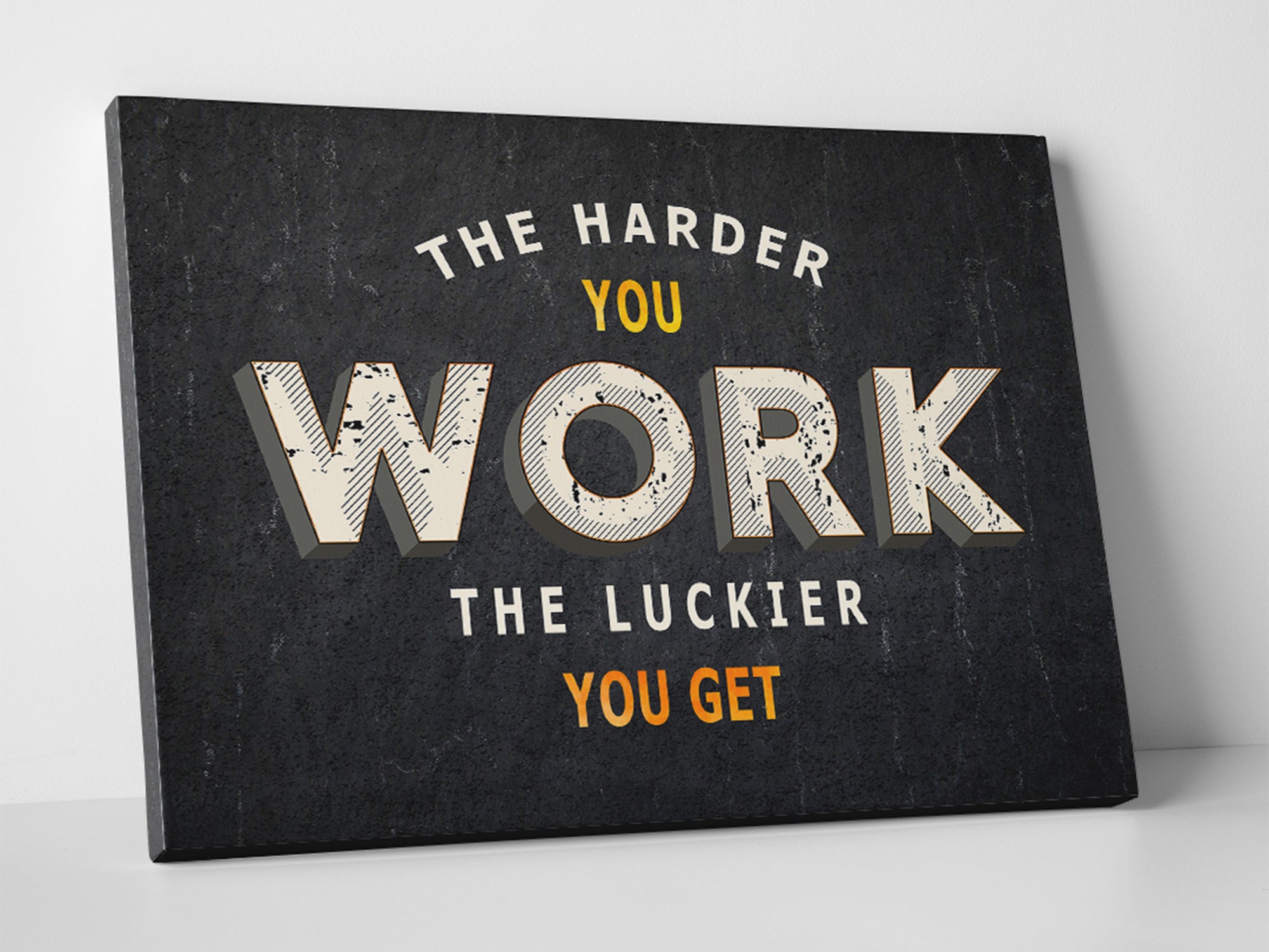 Work Harder Canvas Wall Art
