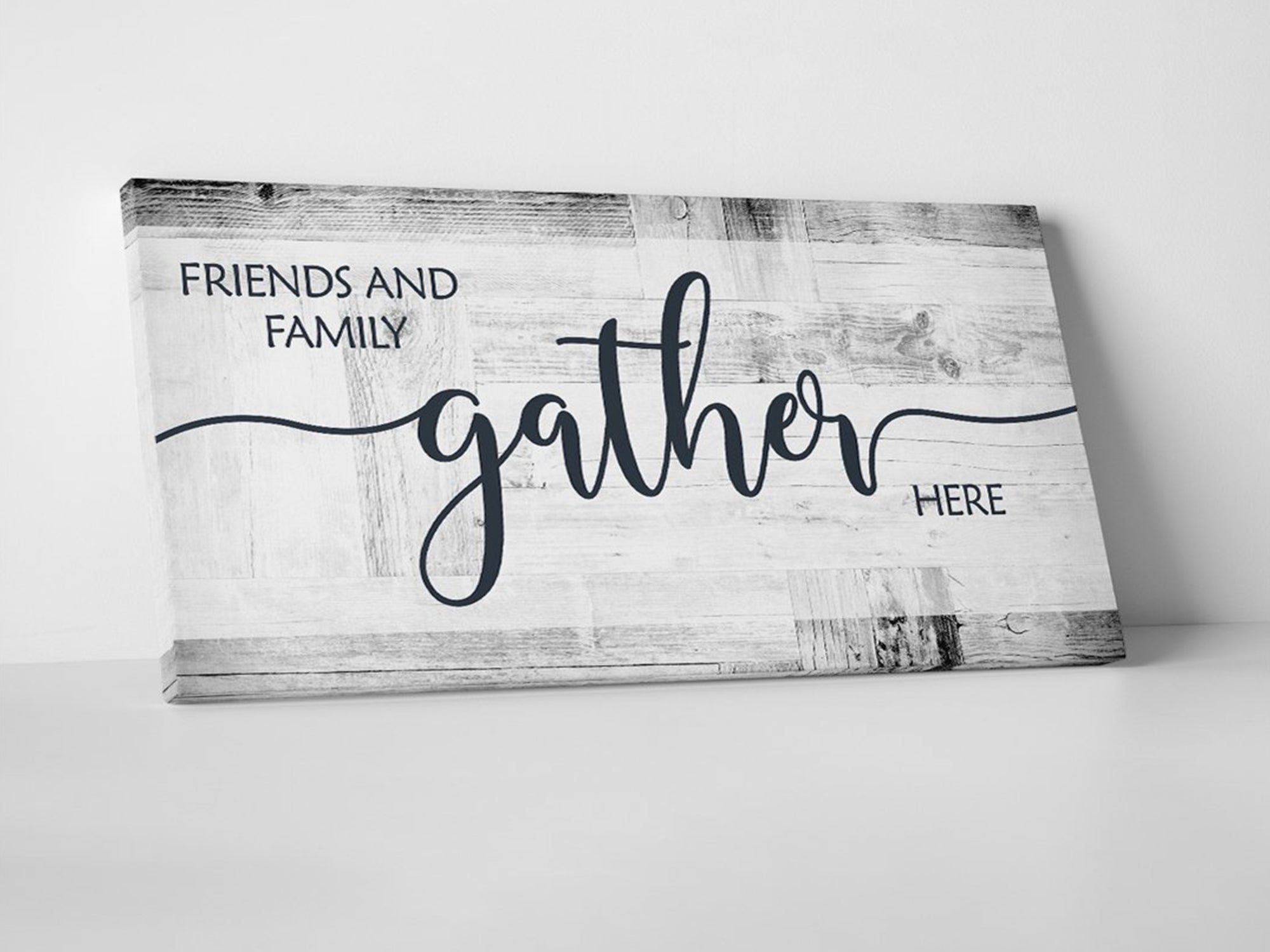 Friends and Family Gather Here - Dinning Room Canvas Wall Art