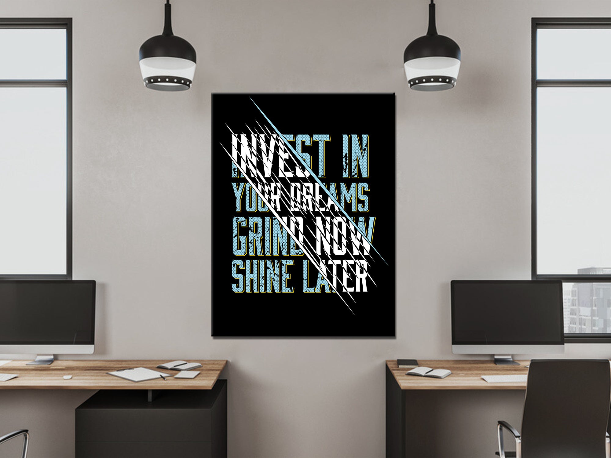 Grind Now Shine Later Canvas Wall Art