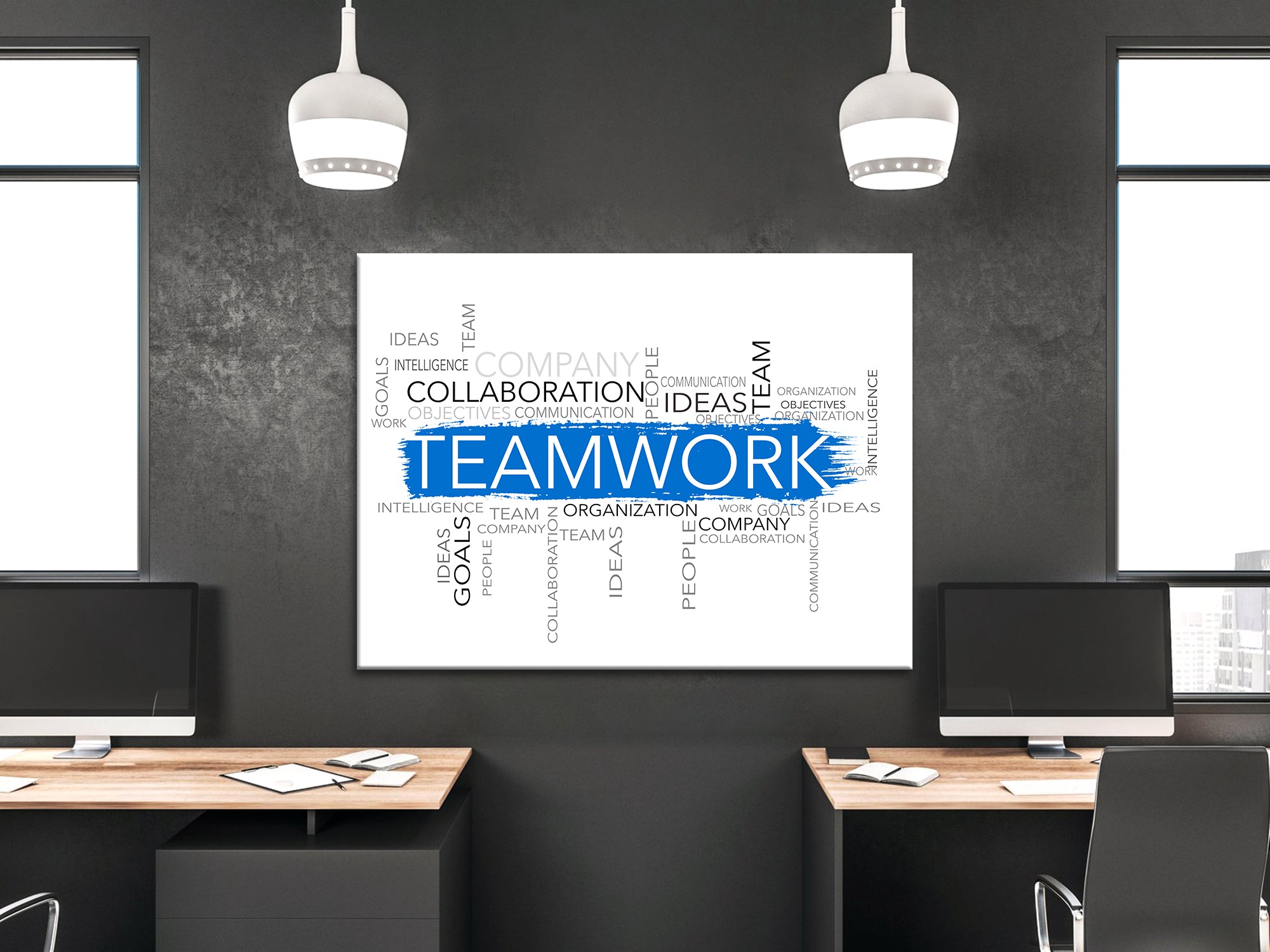 Team Work Canvas Wall Art