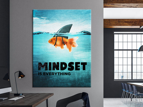 MINDSET IS EVERYTHING Canvas Print - Inspirational Canvas Wall Art ...
