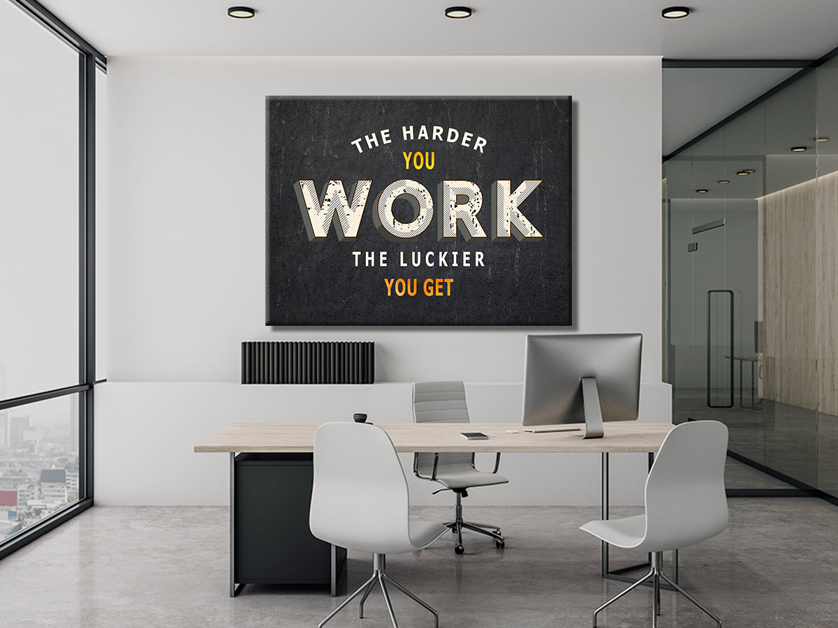 Work Harder Canvas Wall Art
