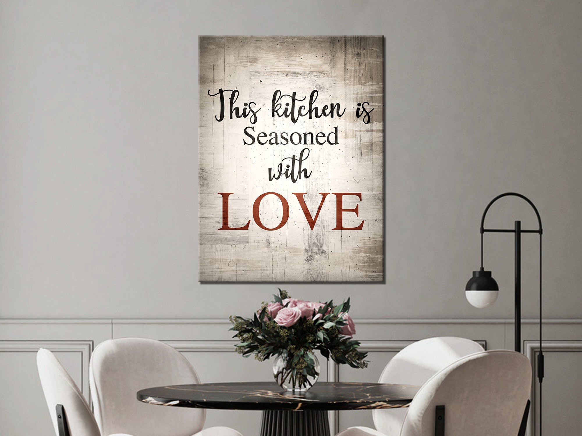 Kitchen Is Love - Christian - Dinning Room Canvas Wall Art