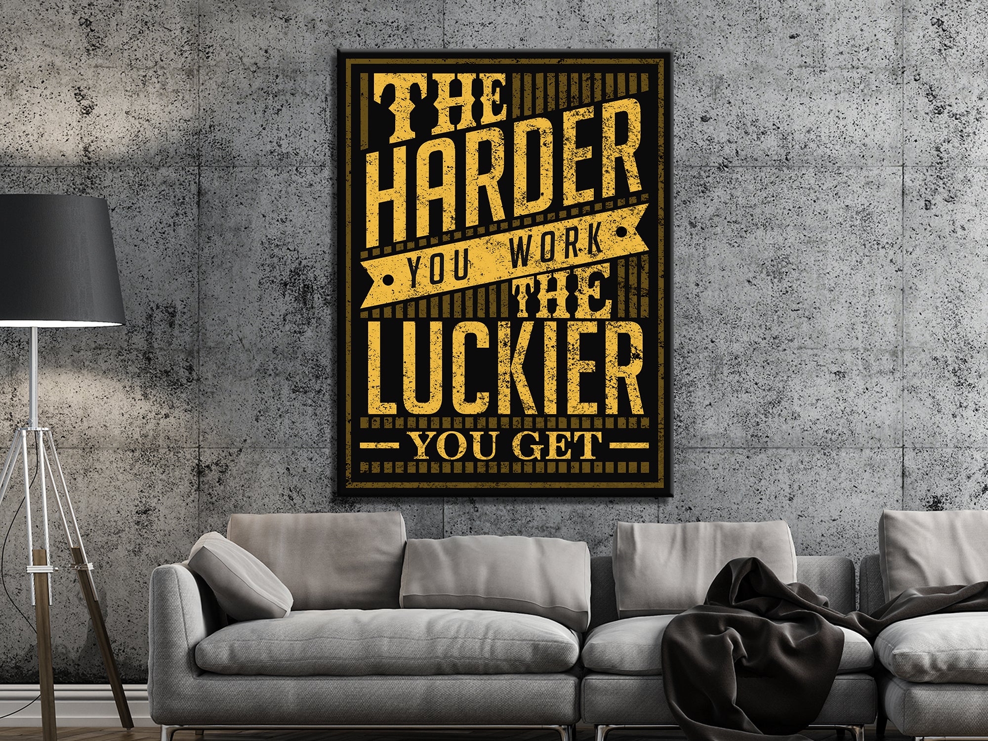 The Harder You Work The Luckier You Get Canvas Wall Art