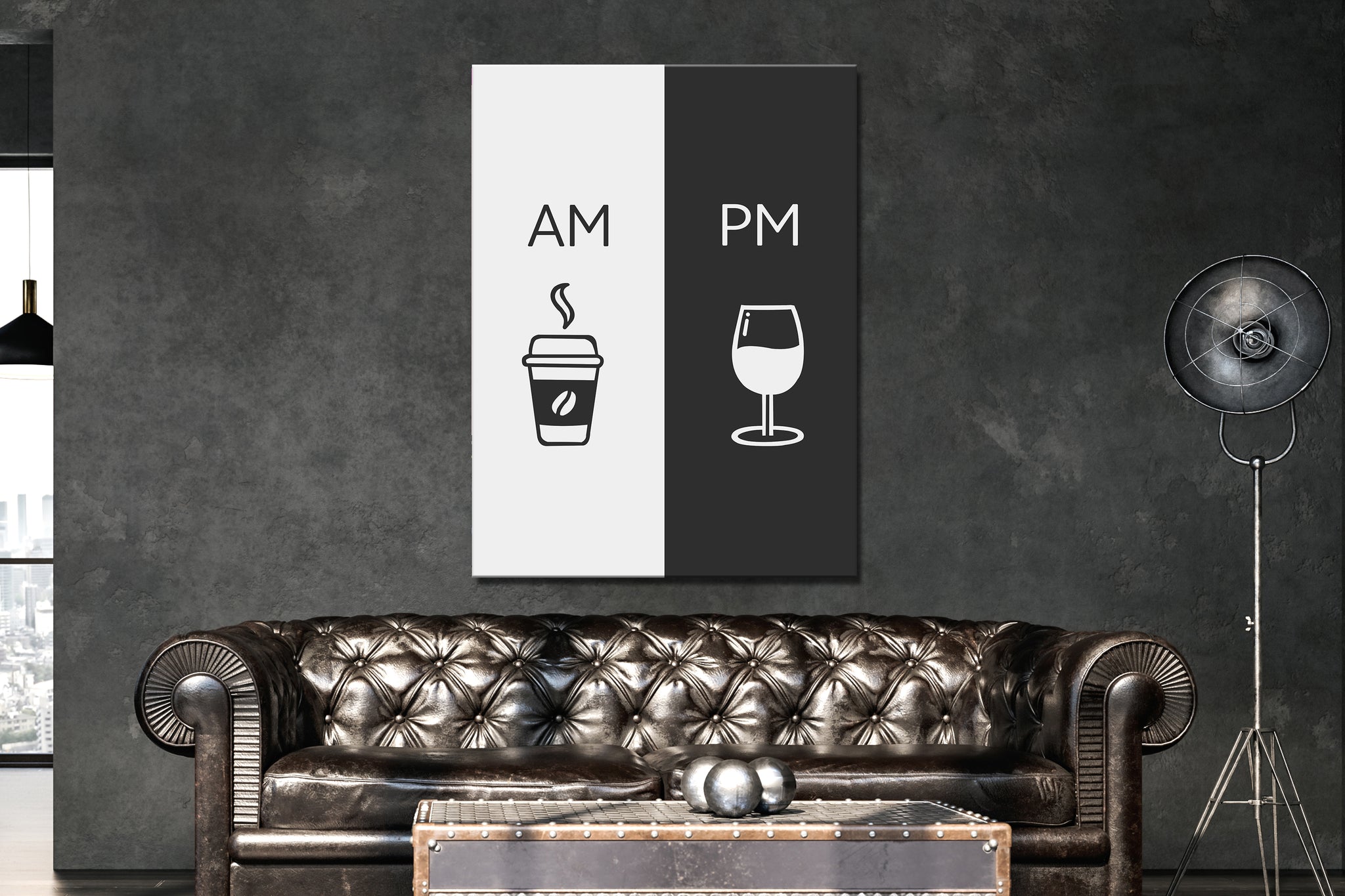 AM & PM Canvas Wall Art