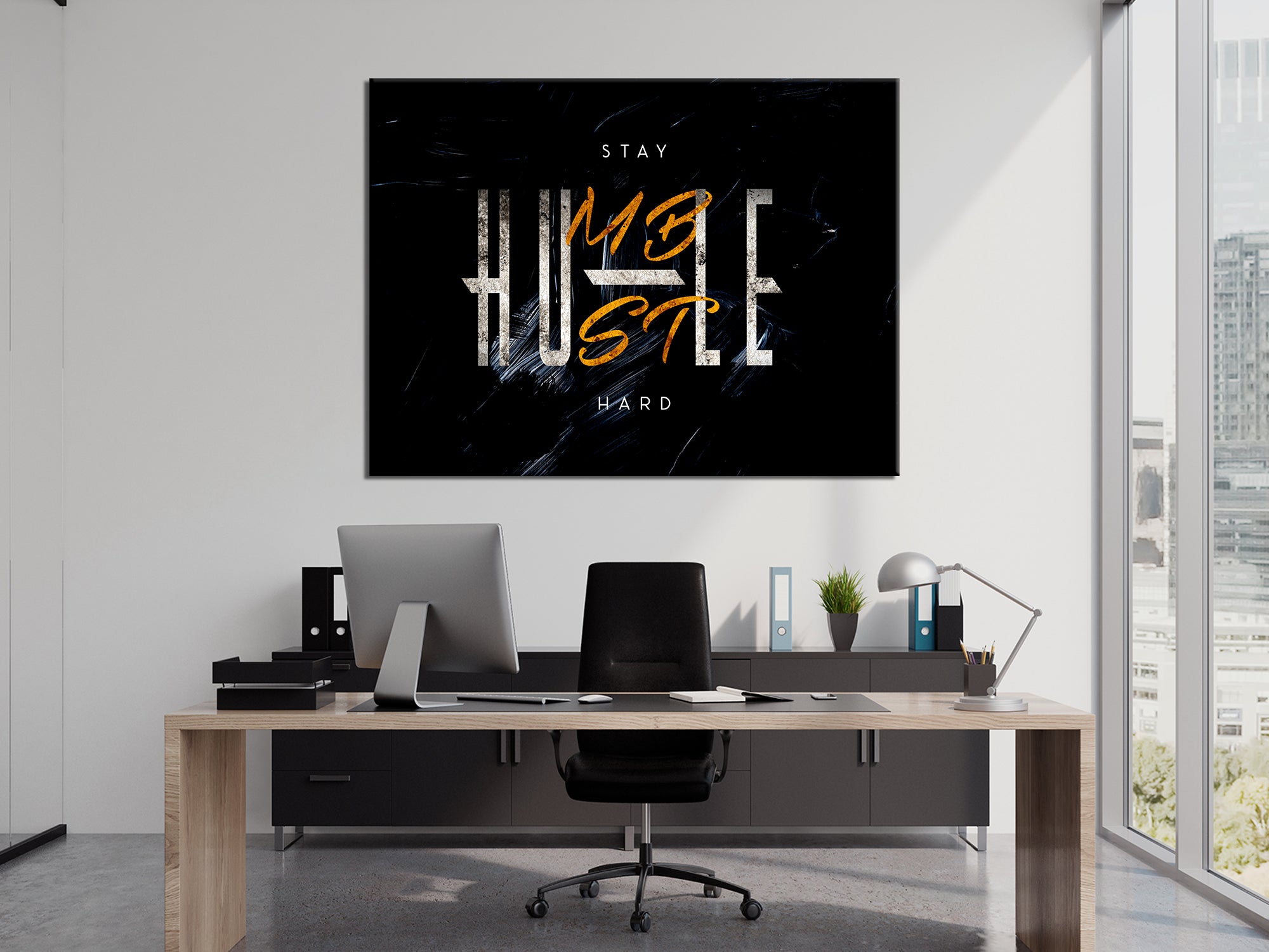 Stay Humble Hustle Hard Canvas Wall Art