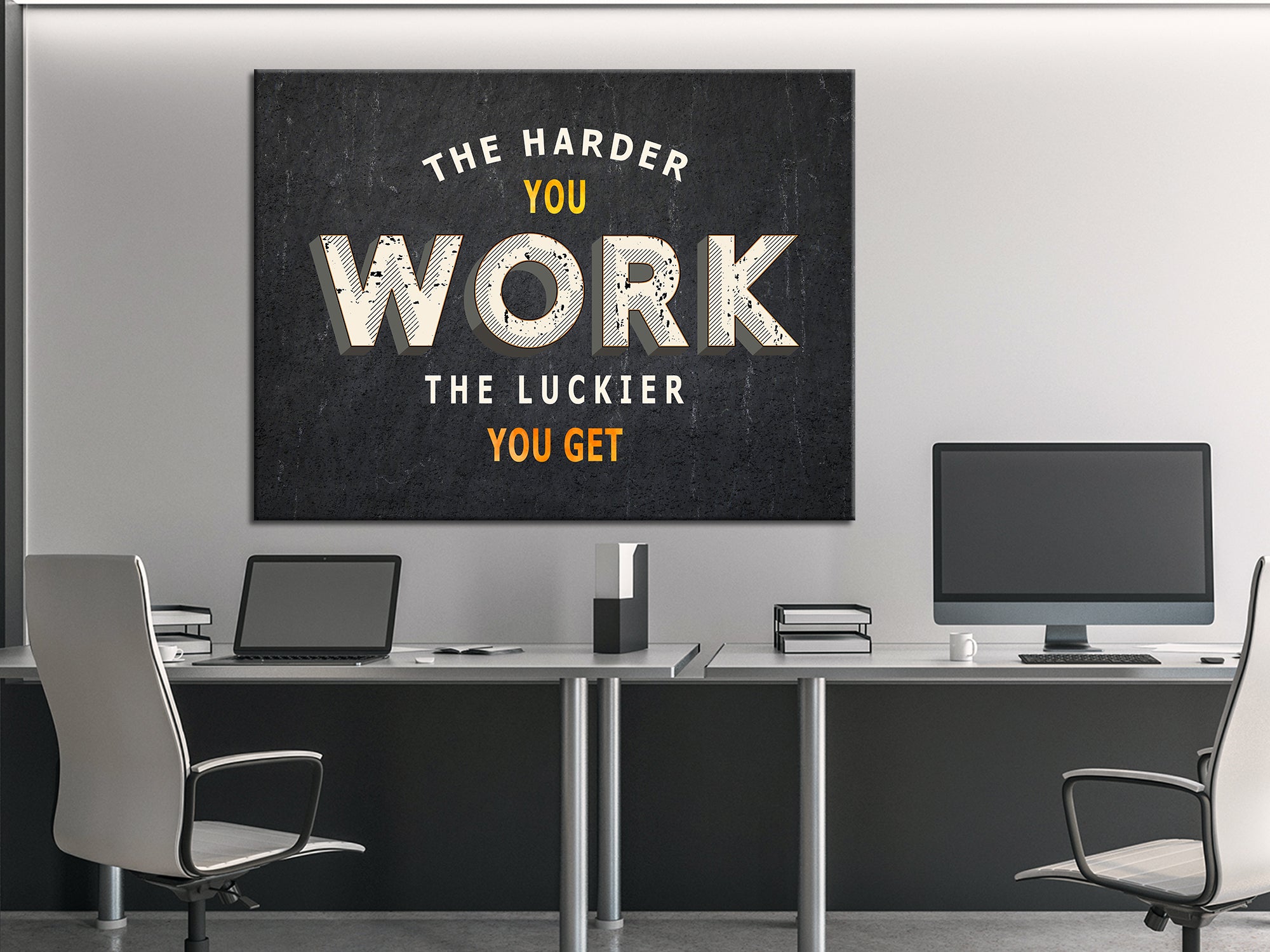 Work Harder Canvas Wall Art