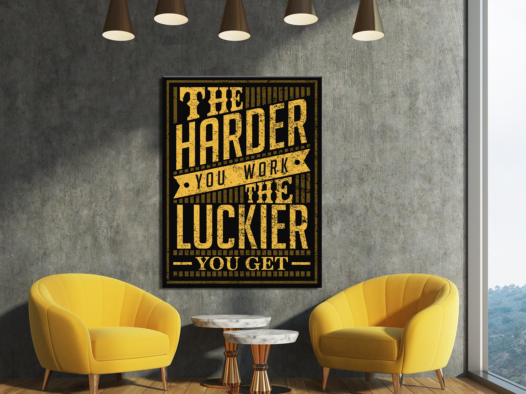 The Harder You Work The Luckier You Get Canvas Wall Art