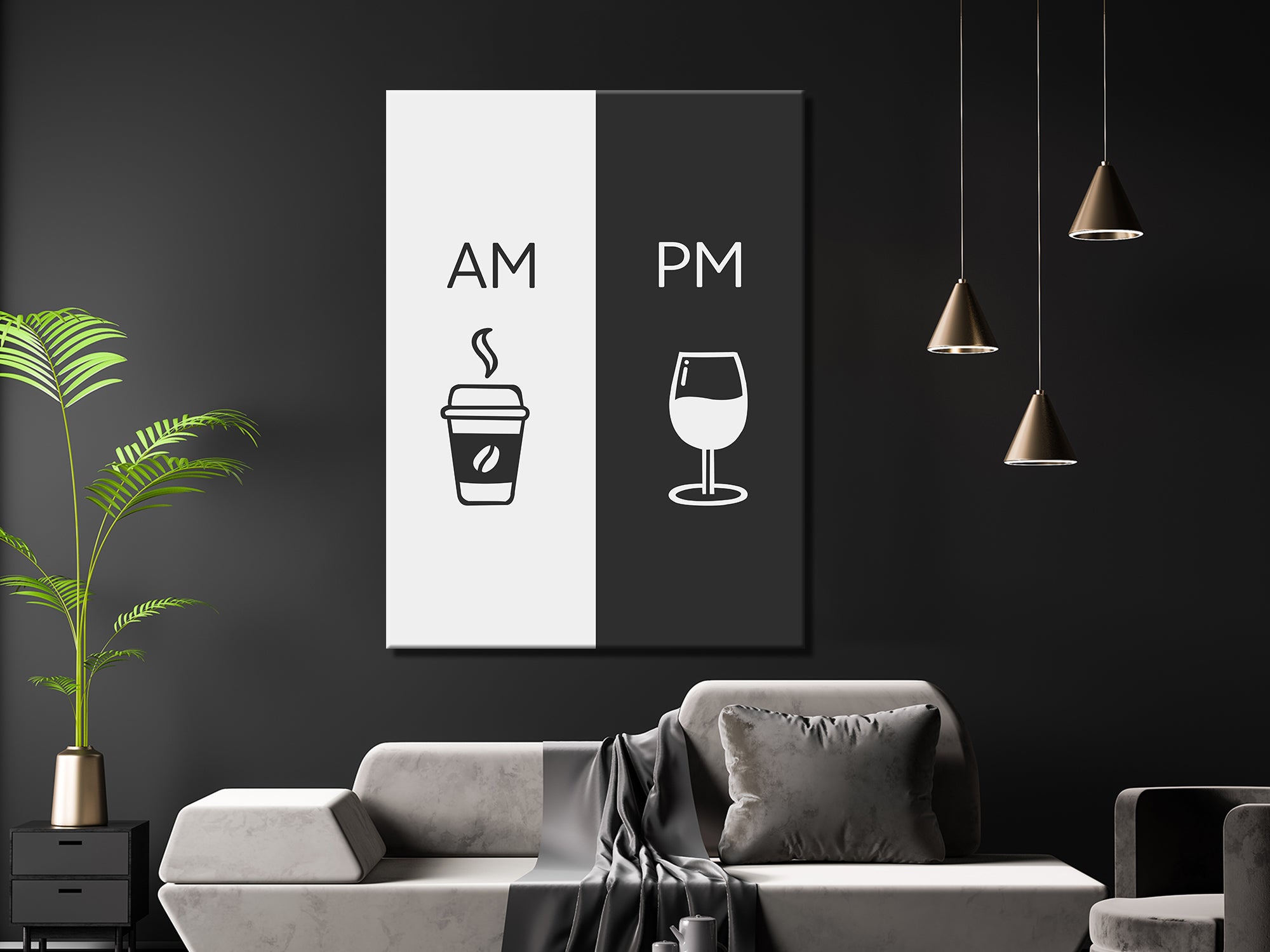 AM & PM Canvas Wall Art