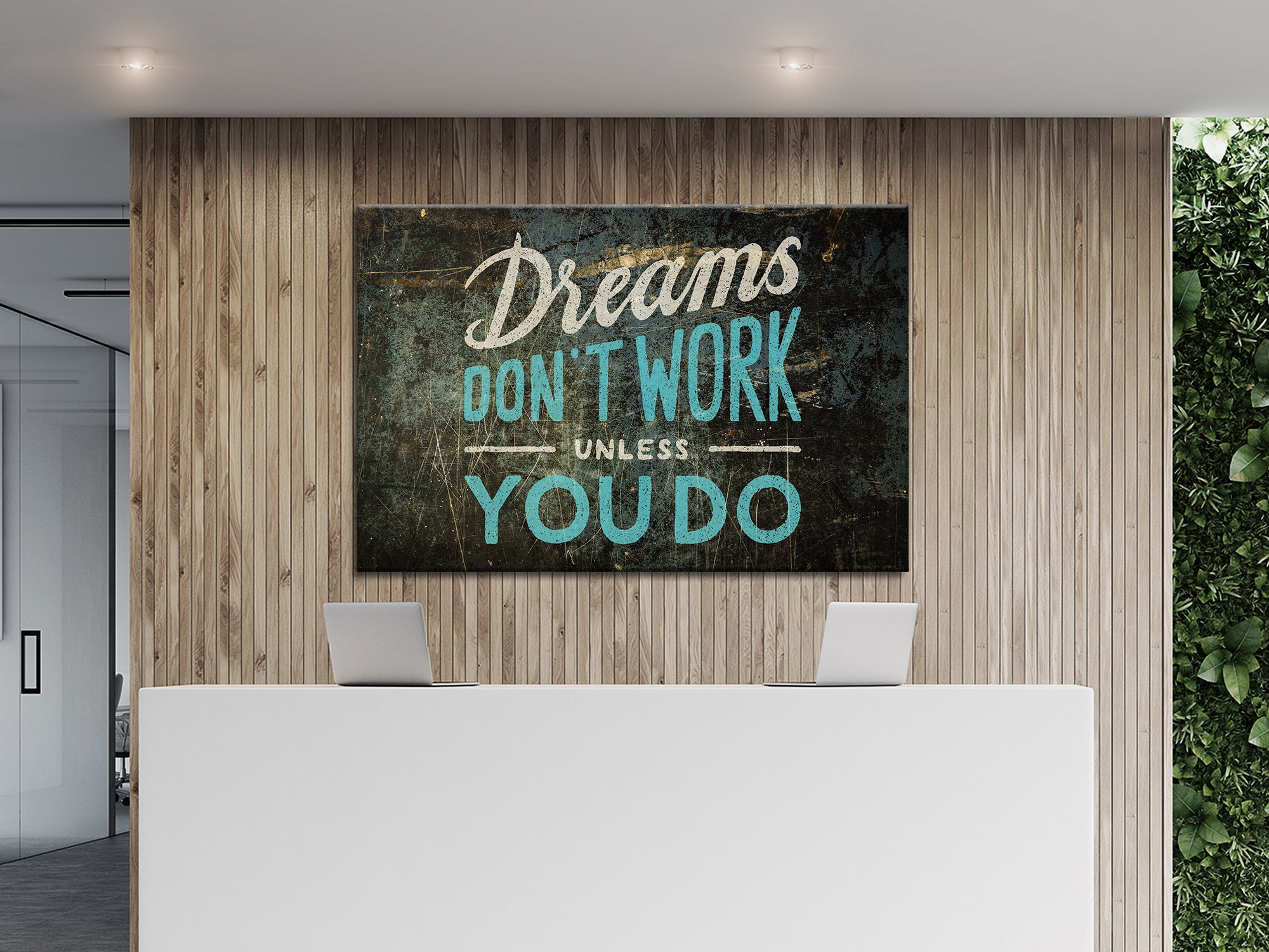Dreams Don't Work Canvas Wall Art