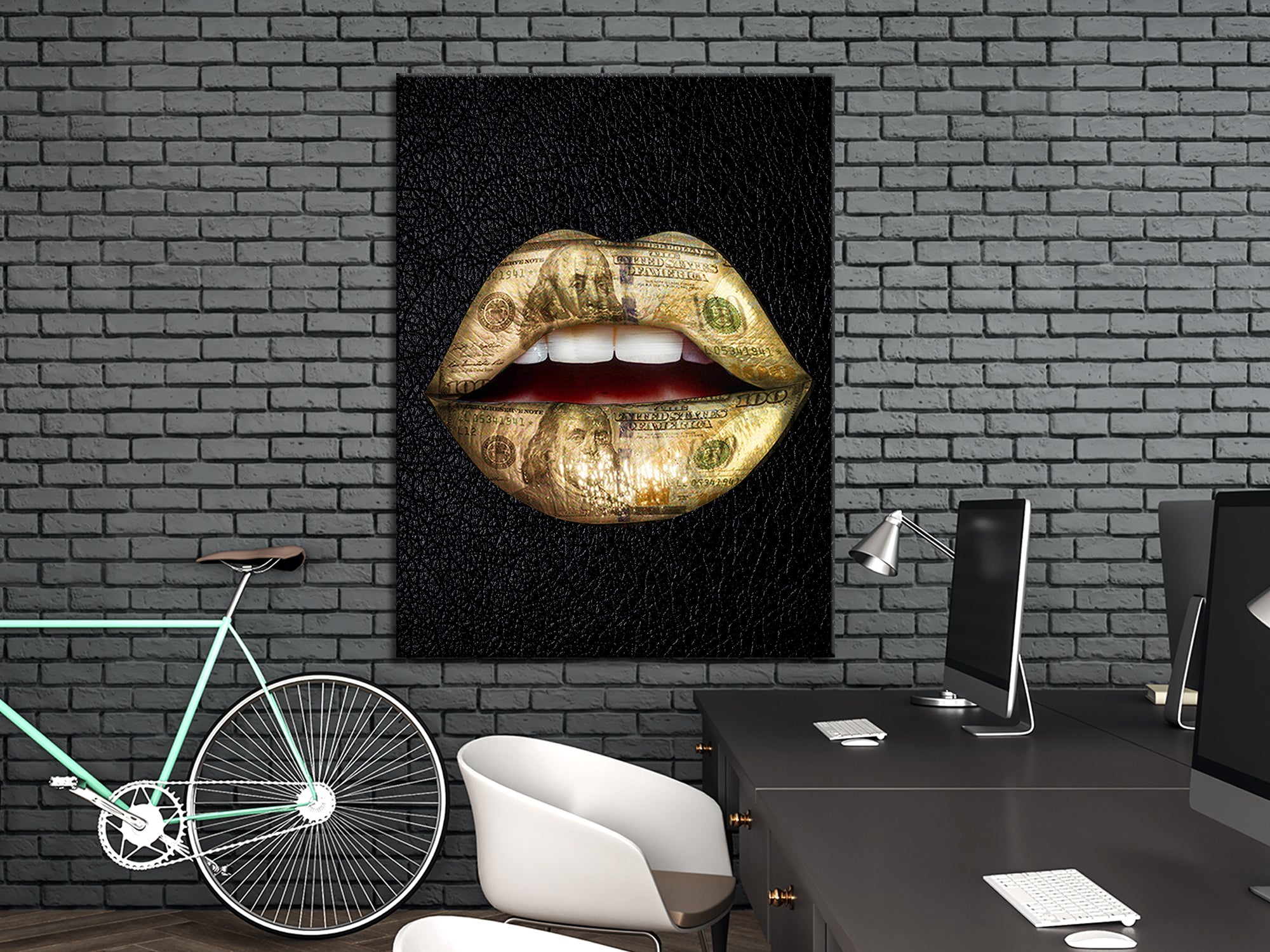Money Lips Canvas Art