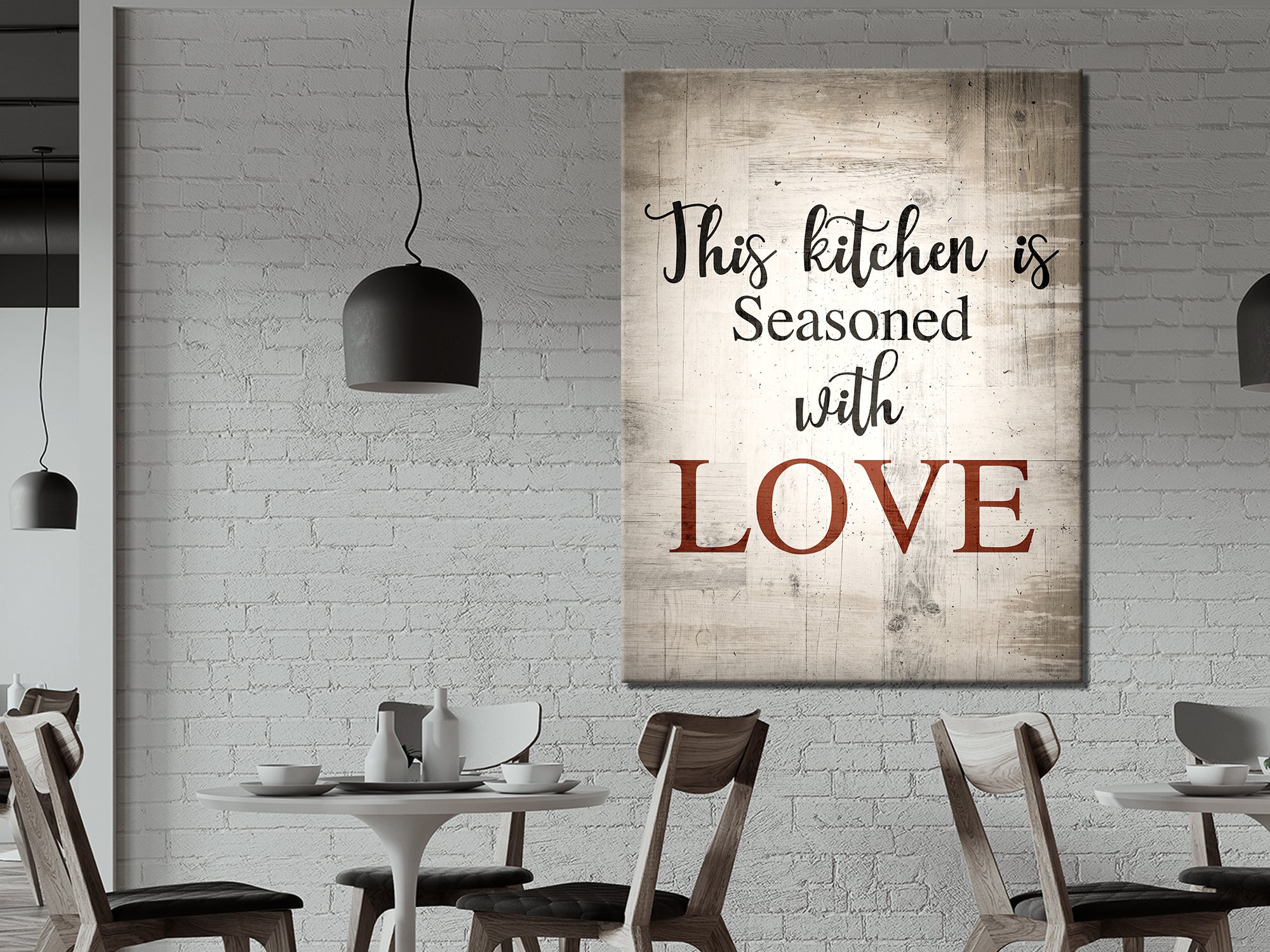 Kitchen Is Love - Christian - Dinning Room Canvas Wall Art
