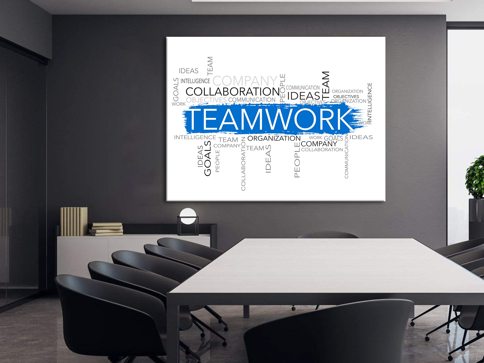 Team Work Canvas Wall Art