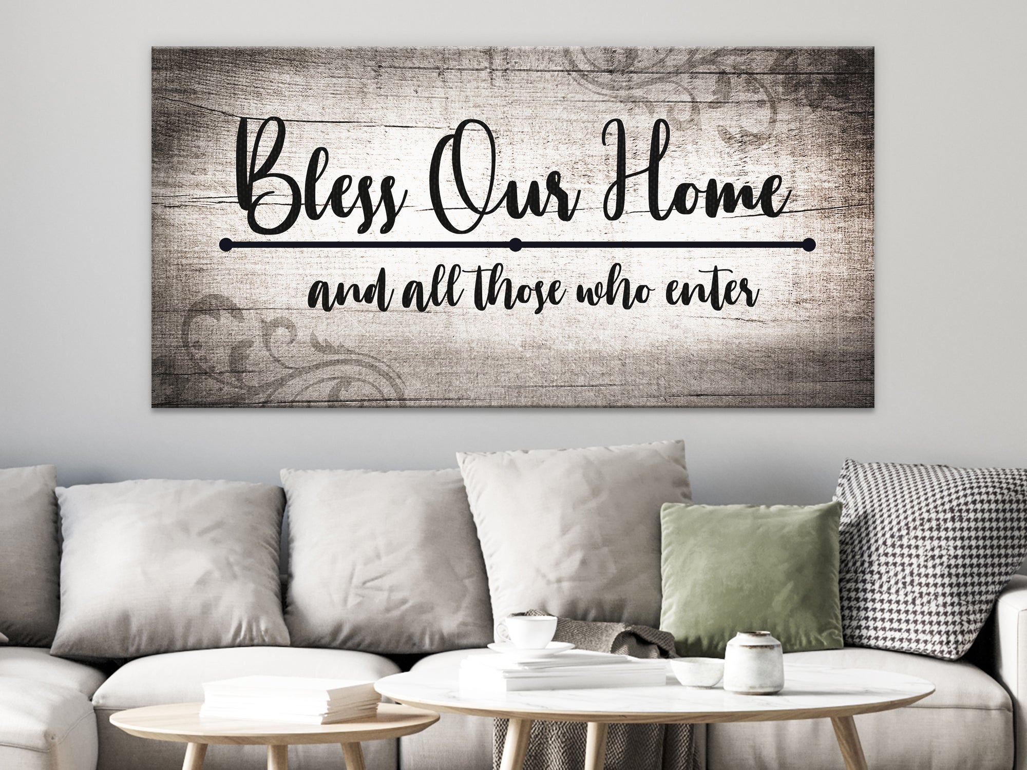 Bless Our Home Canvas Wall Art