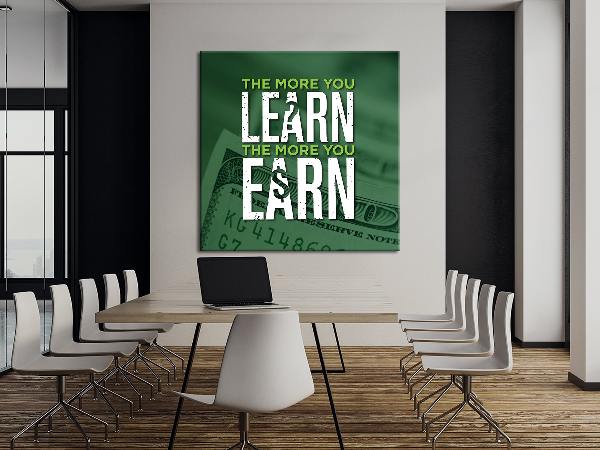 The More You LEARN The More You EARN Canvas Wall Art