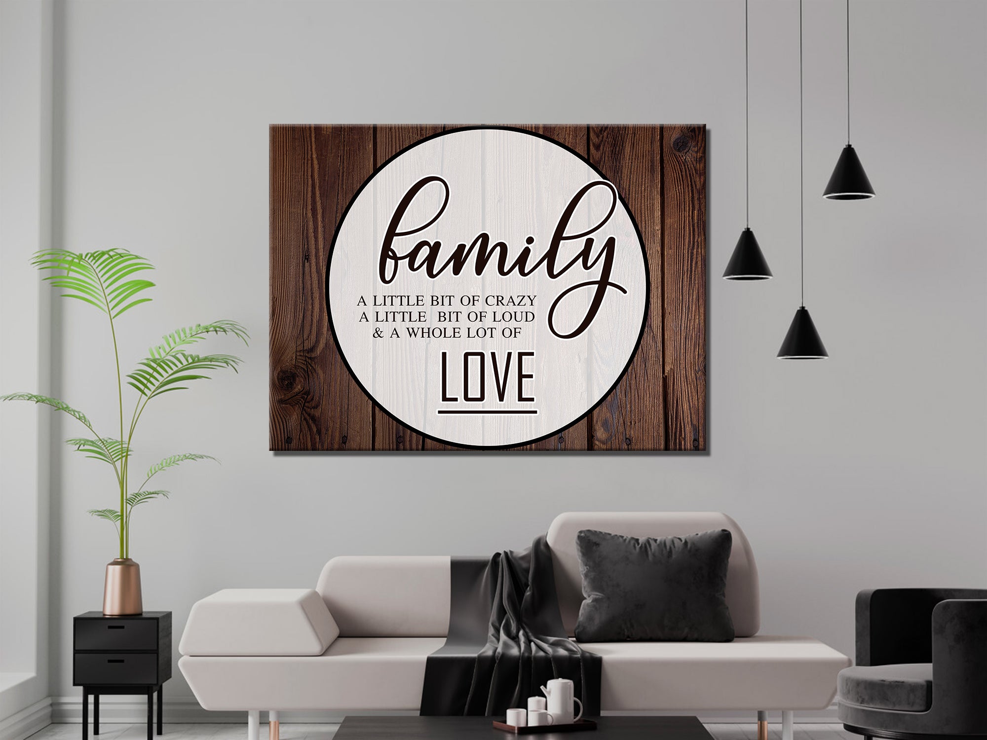 Family Love Saying Canvas Wall Art