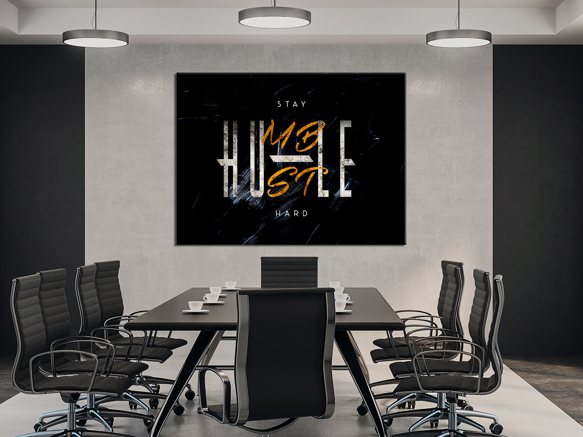 Stay Humble Hustle Hard Canvas Wall Art