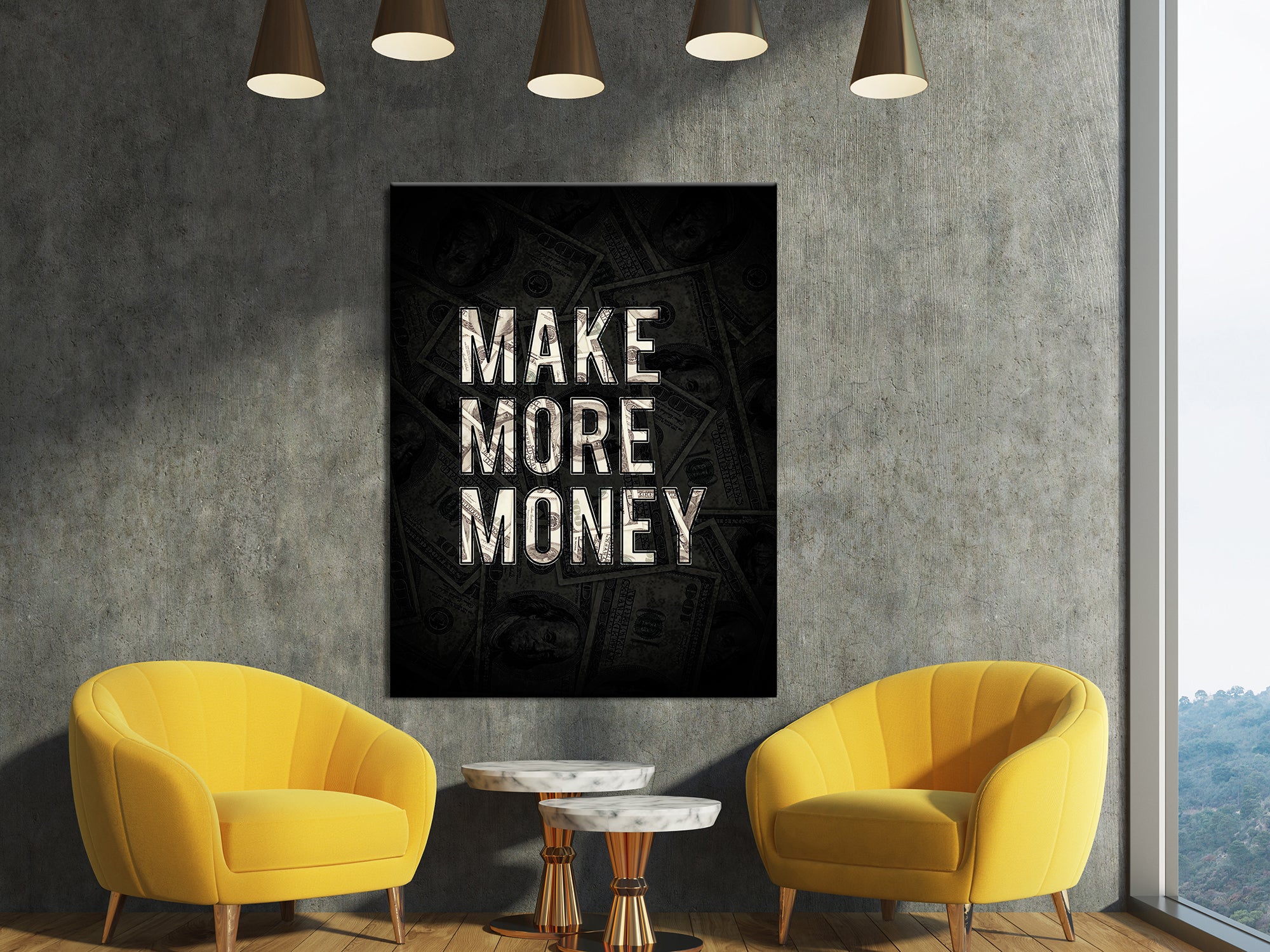 Make More Money Canvas Wall Art
