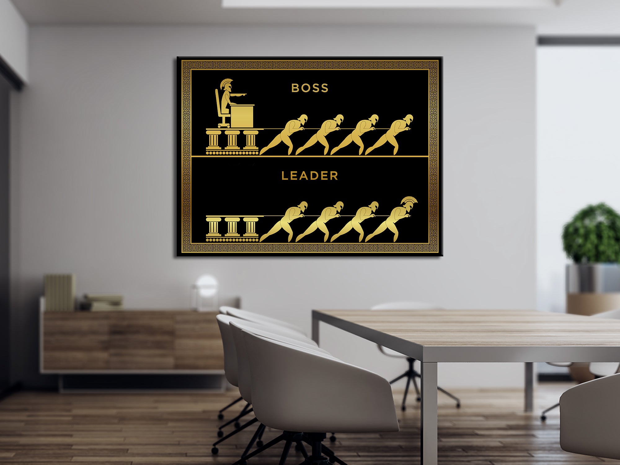 Boss vs Leader Canvas Wall Art