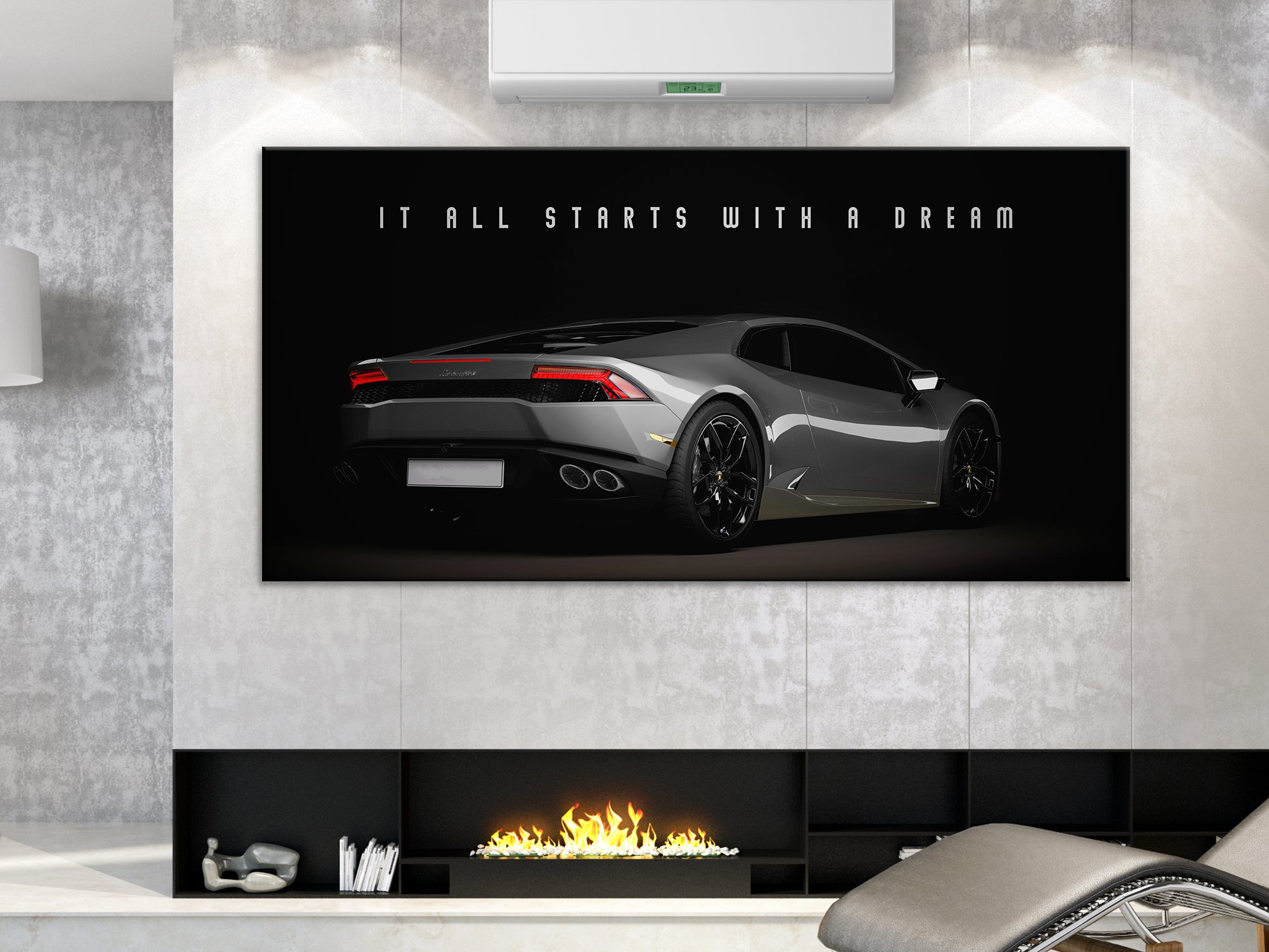 Lamborghini Motivational Canvas Wall Art