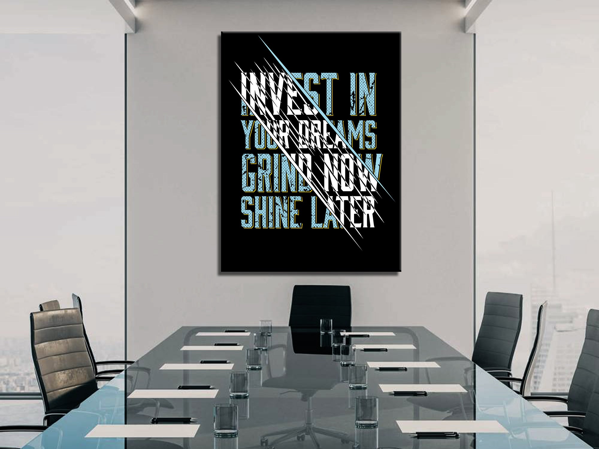 Grind Now Shine Later Canvas Wall Art