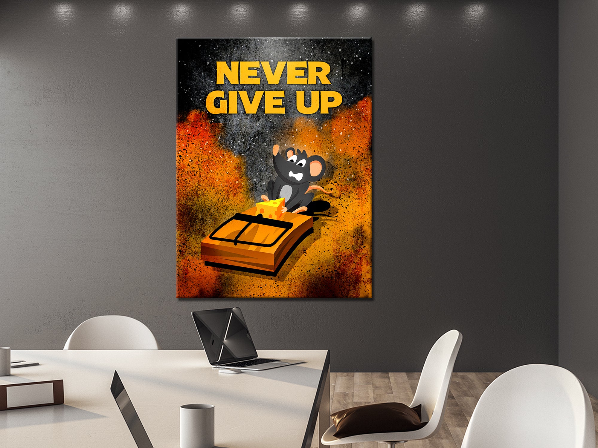 Never Give Up - Motivational - Canvas Wall Art