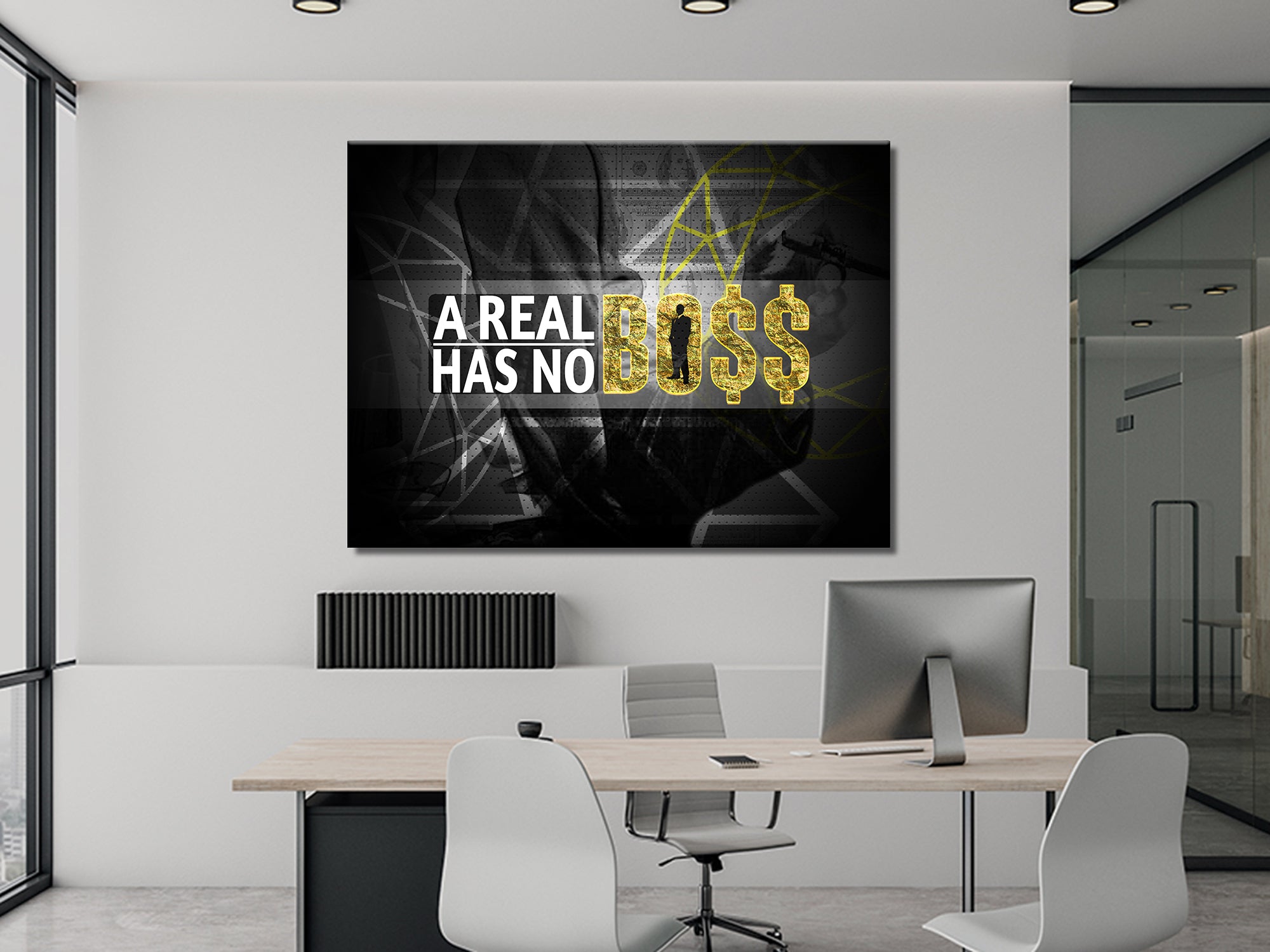 A Real Boss Has No Boss Canvas Wall Art
