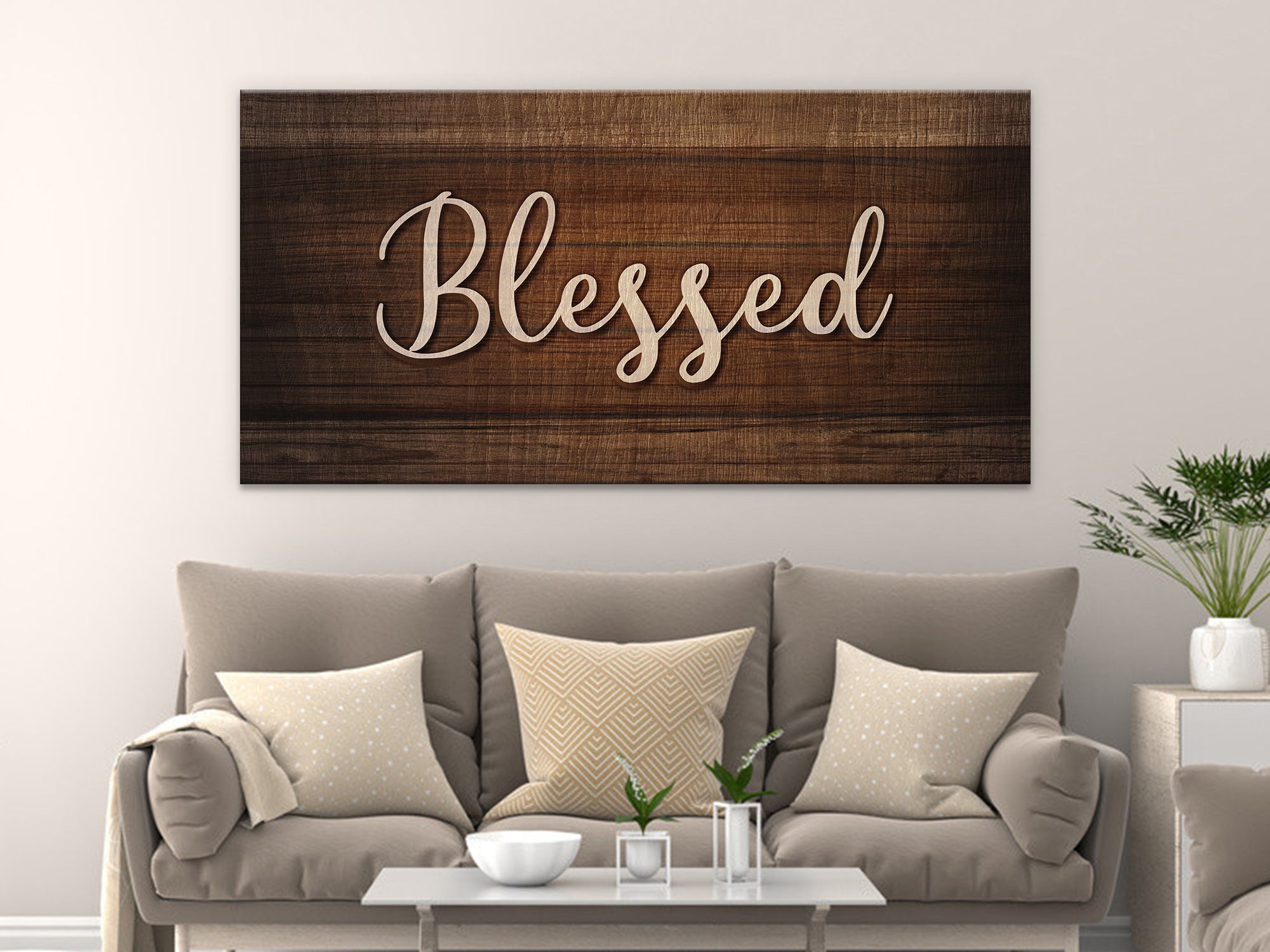 Christian Wall Art Blessed Canvas Wall Art