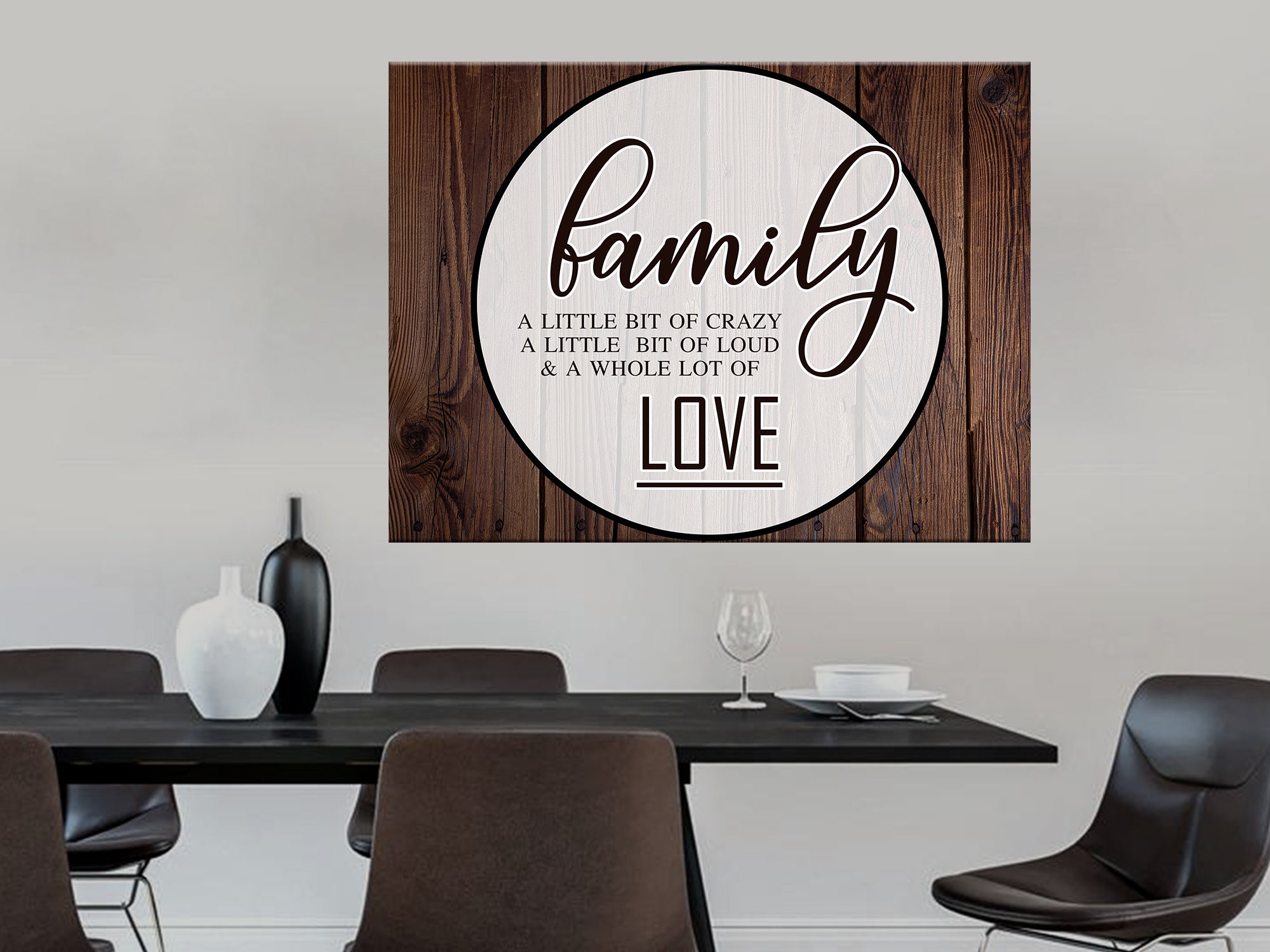 Family Love Saying Canvas Wall Art