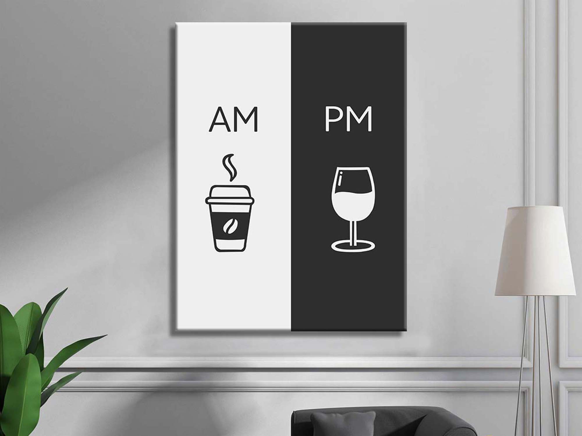 AM & PM Canvas Wall Art
