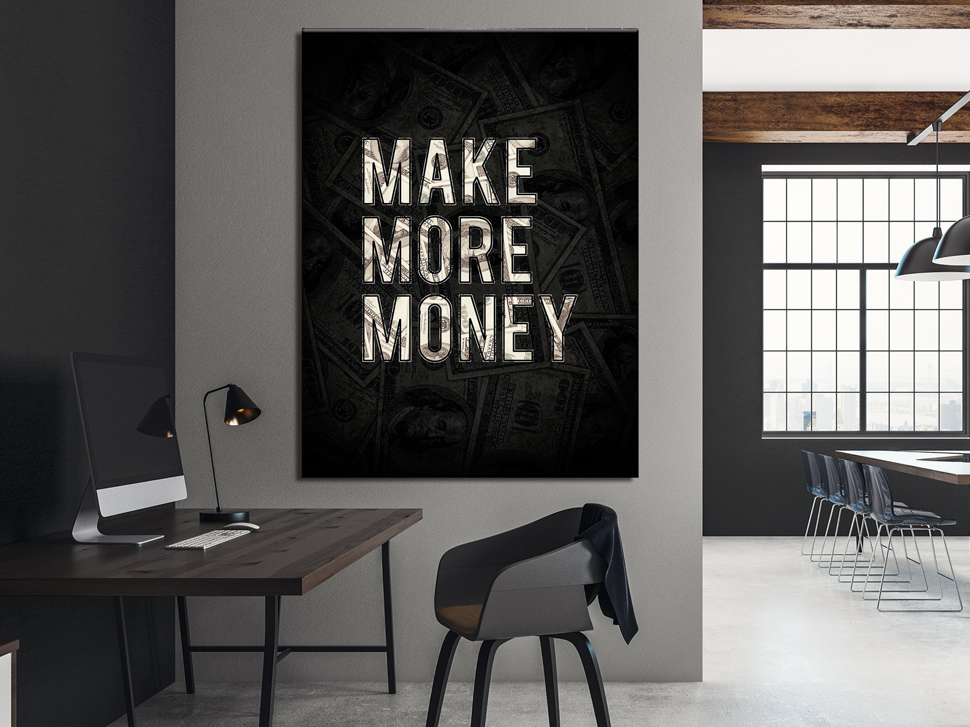 Make More Money Canvas Wall Art