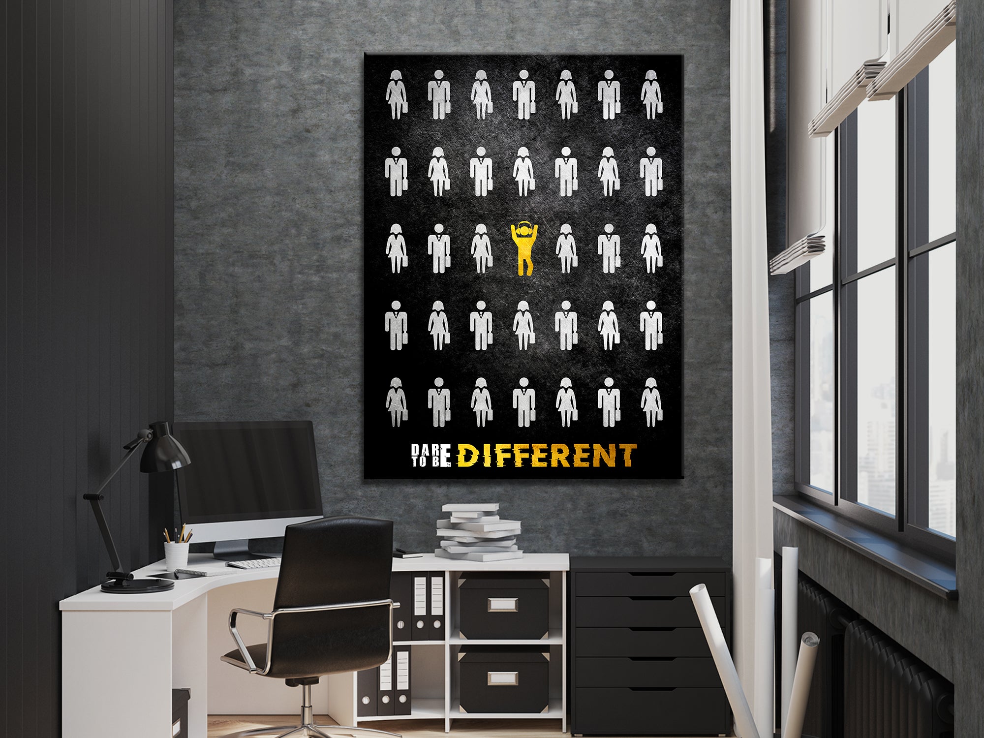 Dare to be Different Canvas Wall Art