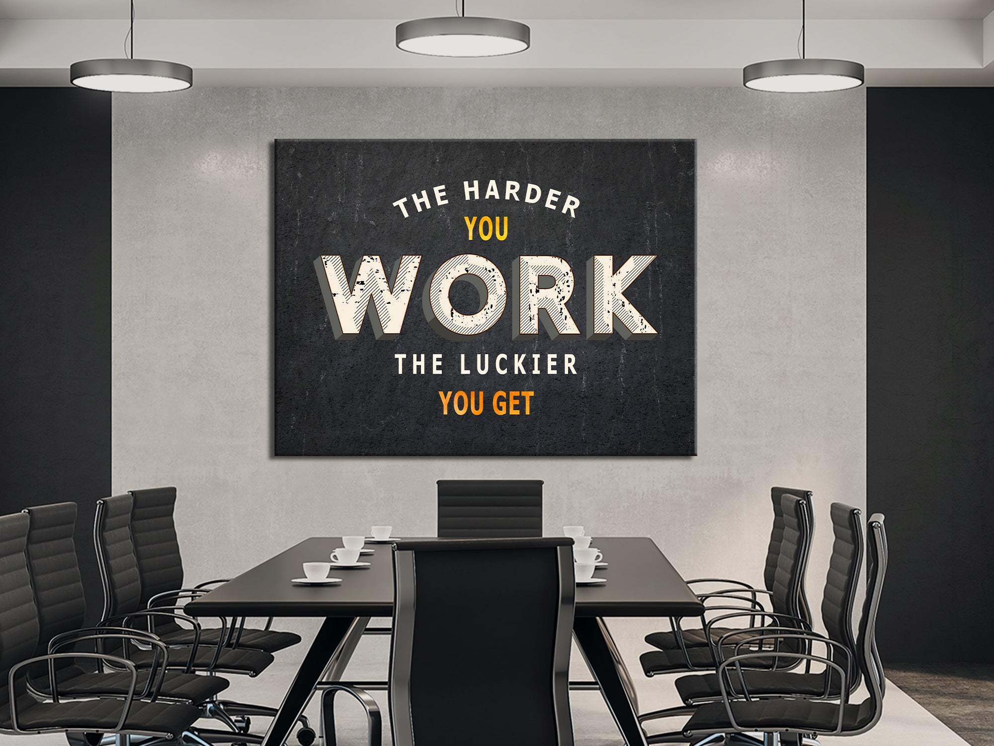 Work Harder Canvas Wall Art