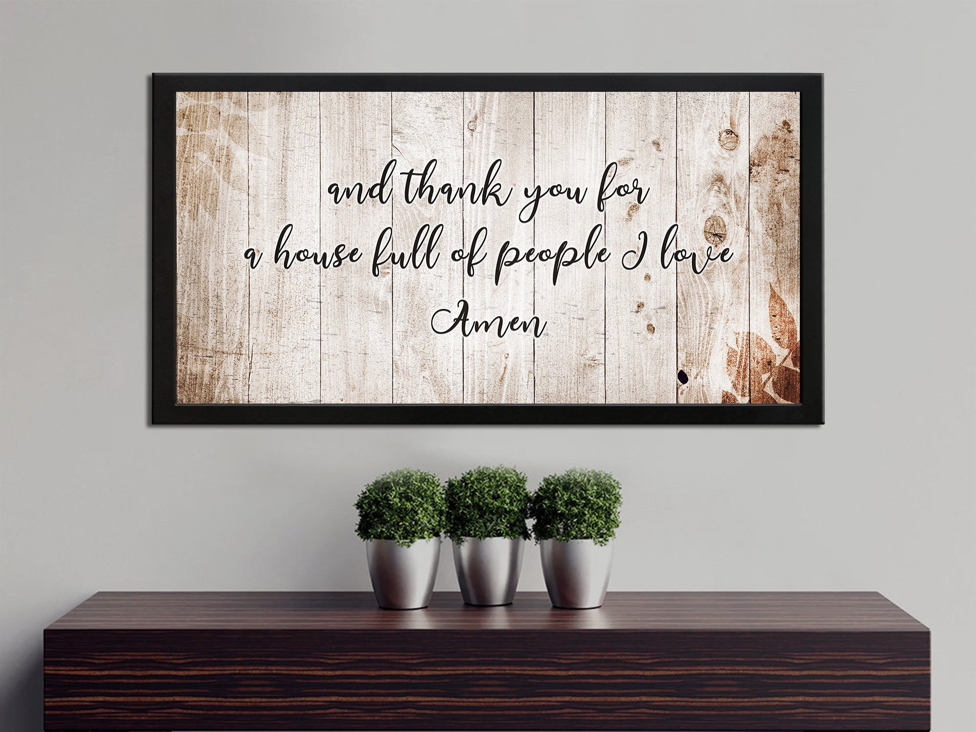 Thank You House Full Of Love - Living Room - Christian Wall Art