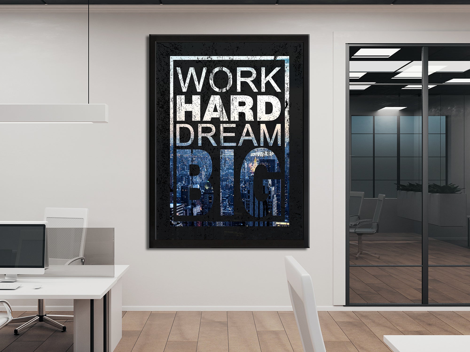 Work Hard Dream Big Canvas Wall Art