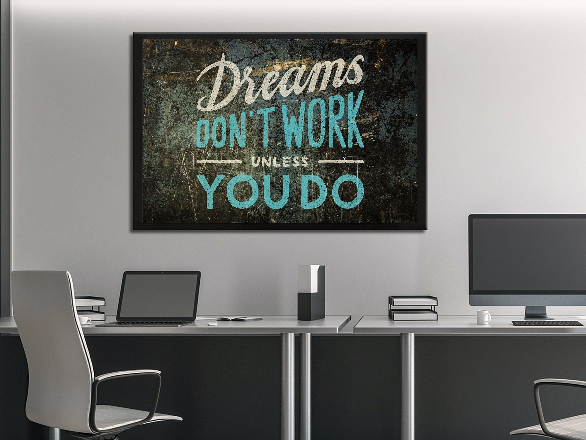 Dreams Don't Work Canvas Wall Art