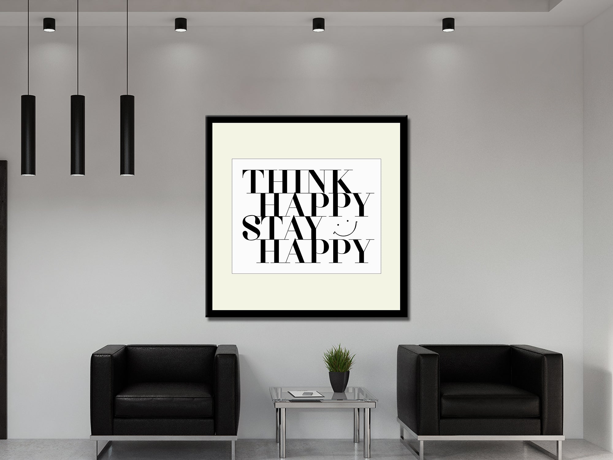 Think Happy - Inspiring - Canvas Wall Art