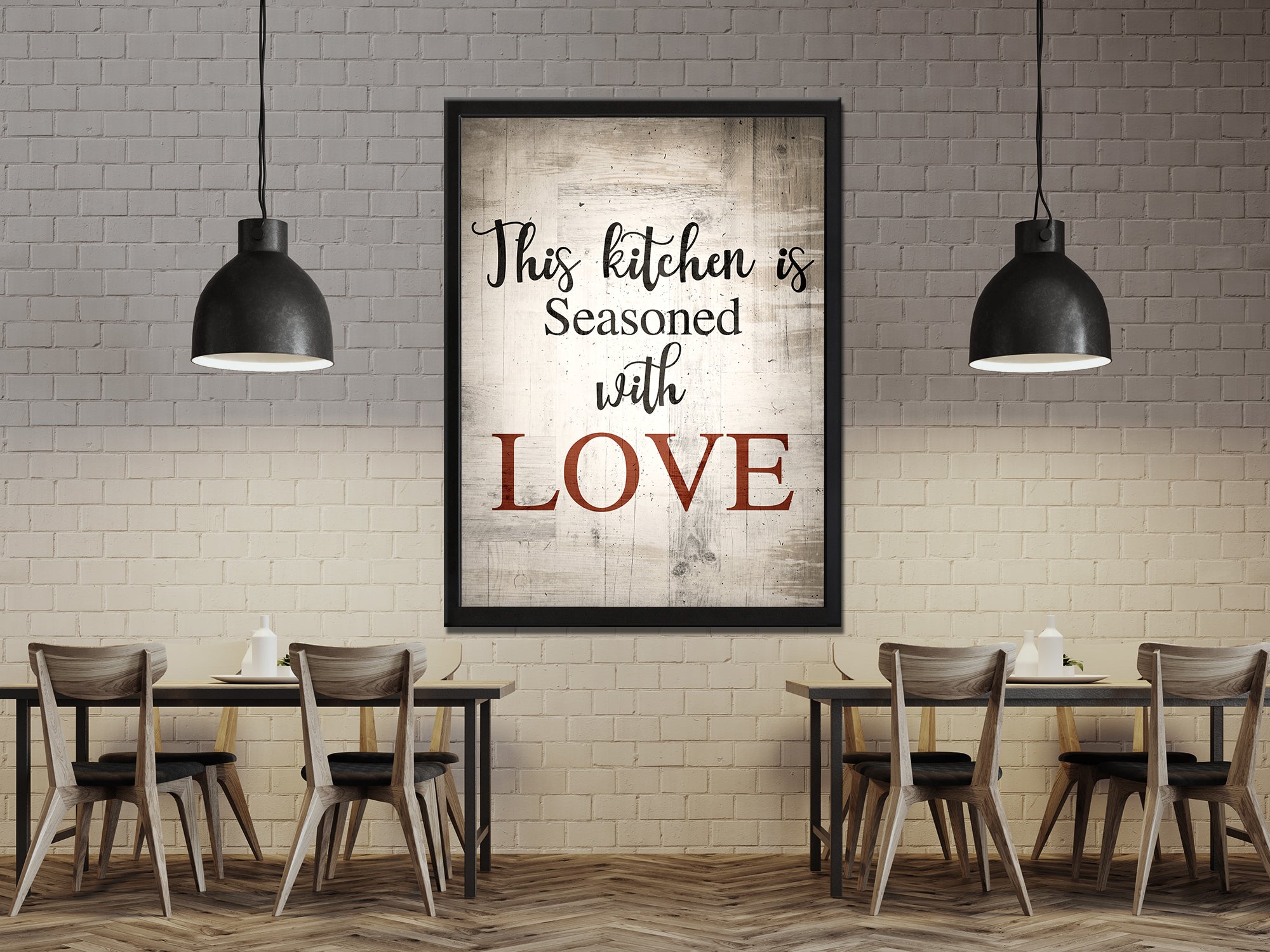 Kitchen Is Love - Christian - Dinning Room Canvas Wall Art