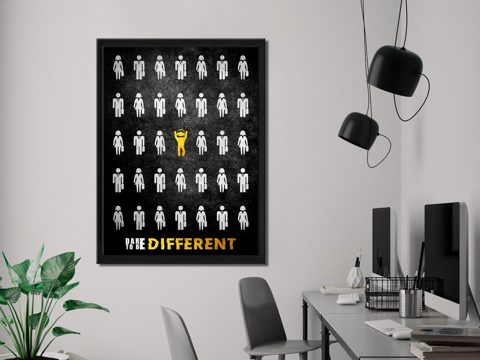Dare to be Different Canvas Wall Art