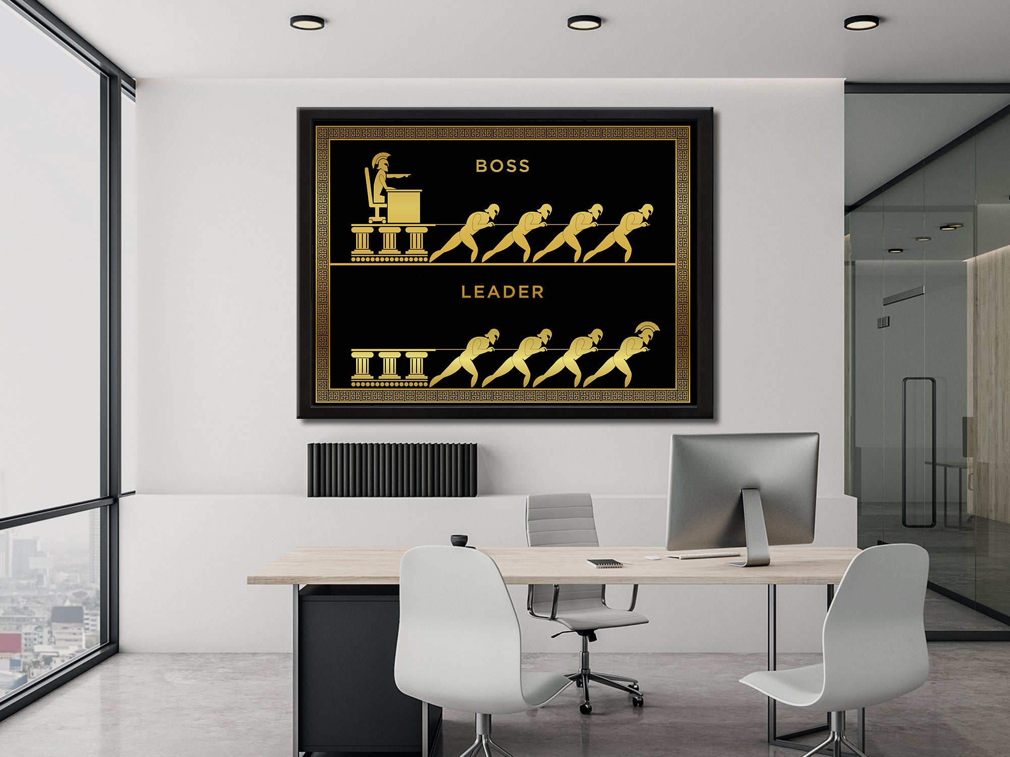 Boss vs Leader Canvas Wall Art