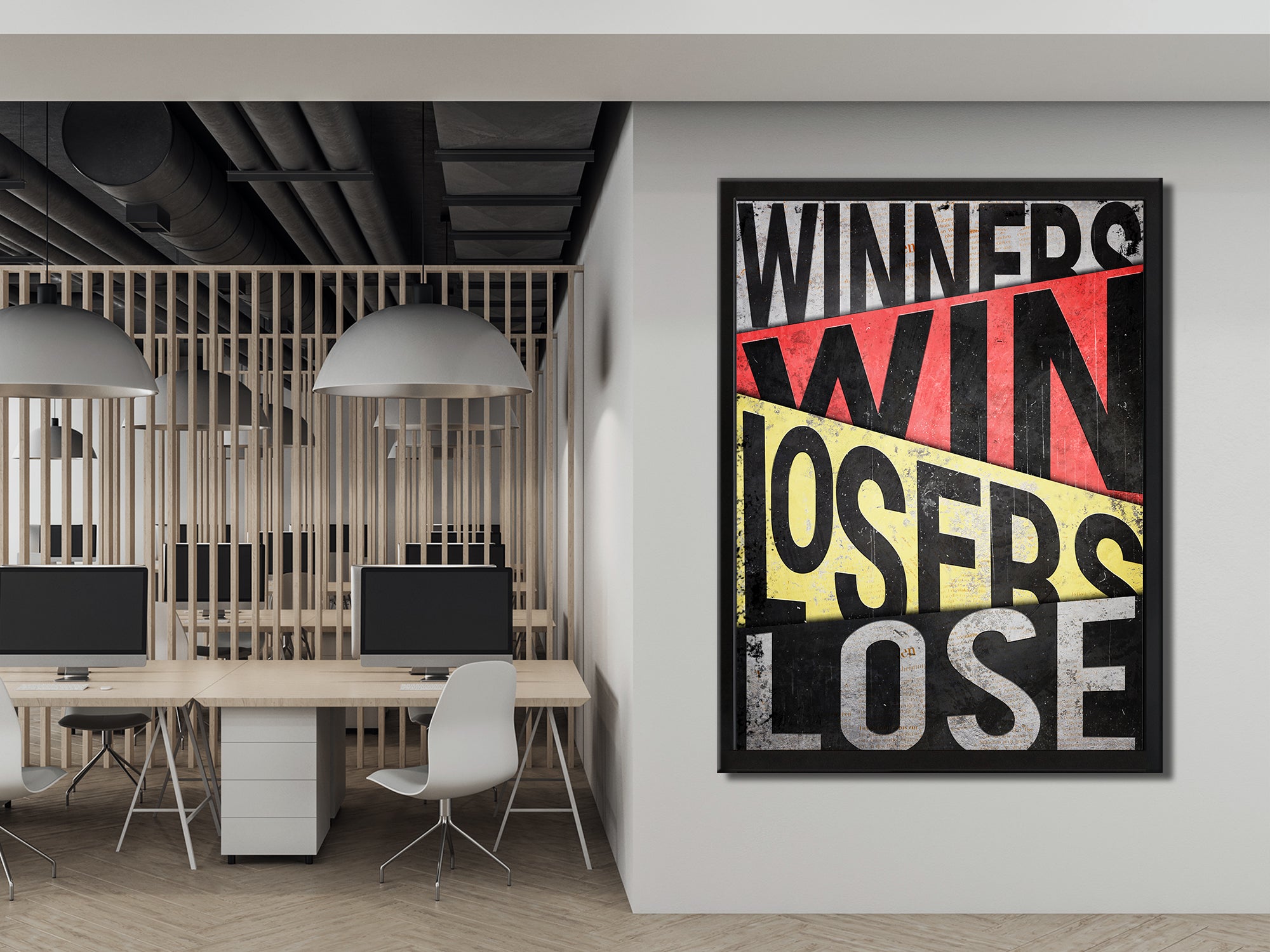 Winners Win Losers Lose Canvas Wall Art