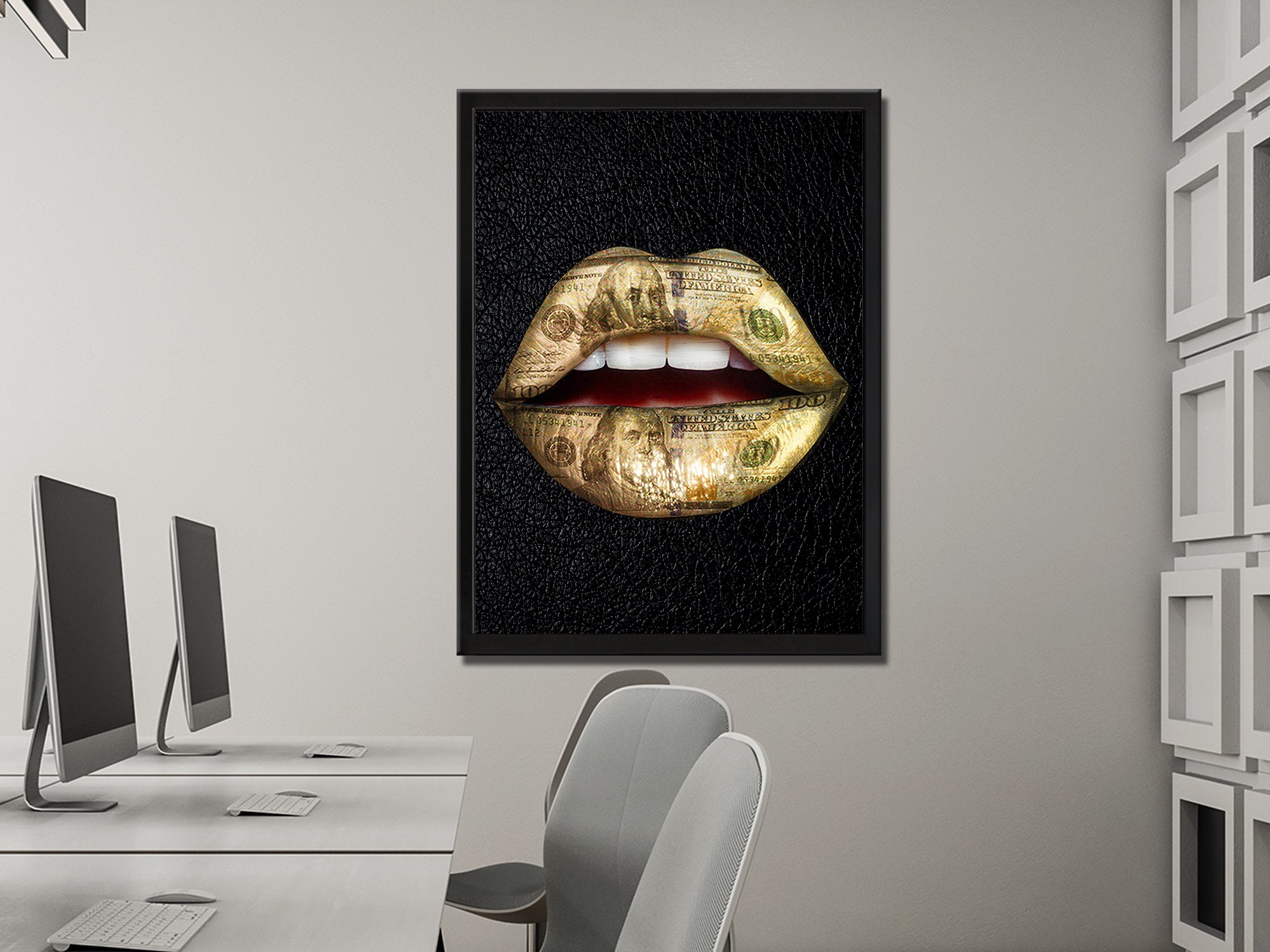 Money Lips Canvas Art
