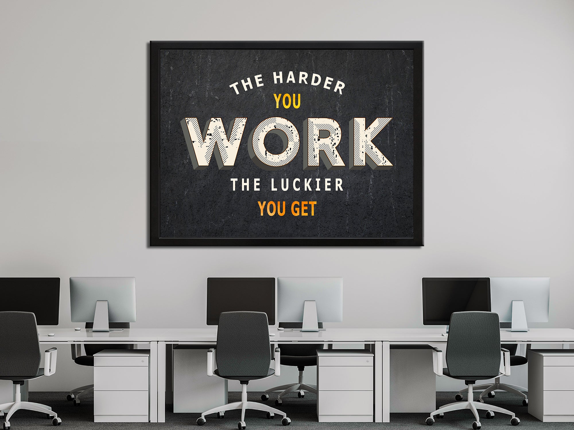 Work Harder Canvas Wall Art