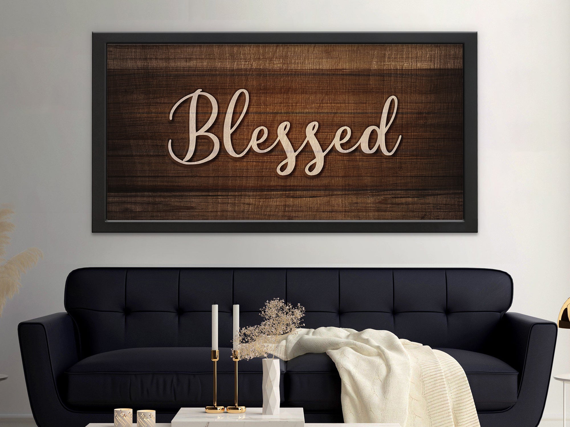 Christian Wall Art Blessed Canvas Wall Art