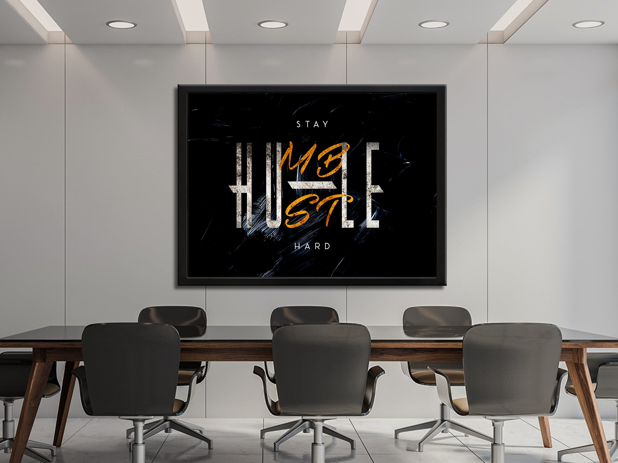 Stay Humble Hustle Hard Canvas Wall Art