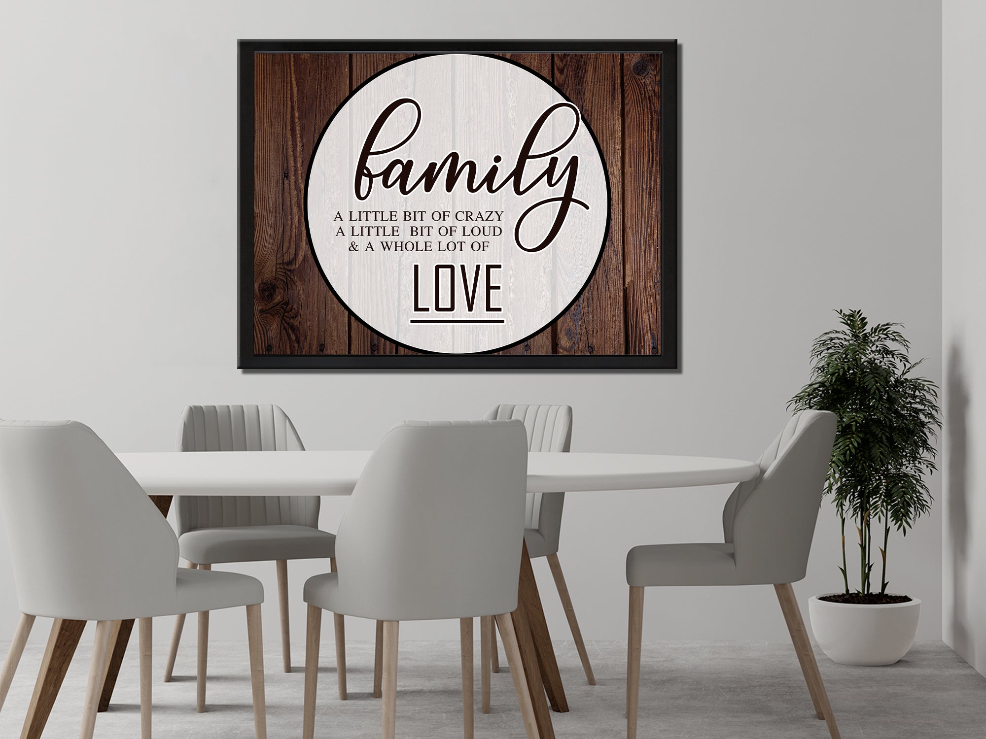 Family Love Saying Canvas Wall Art